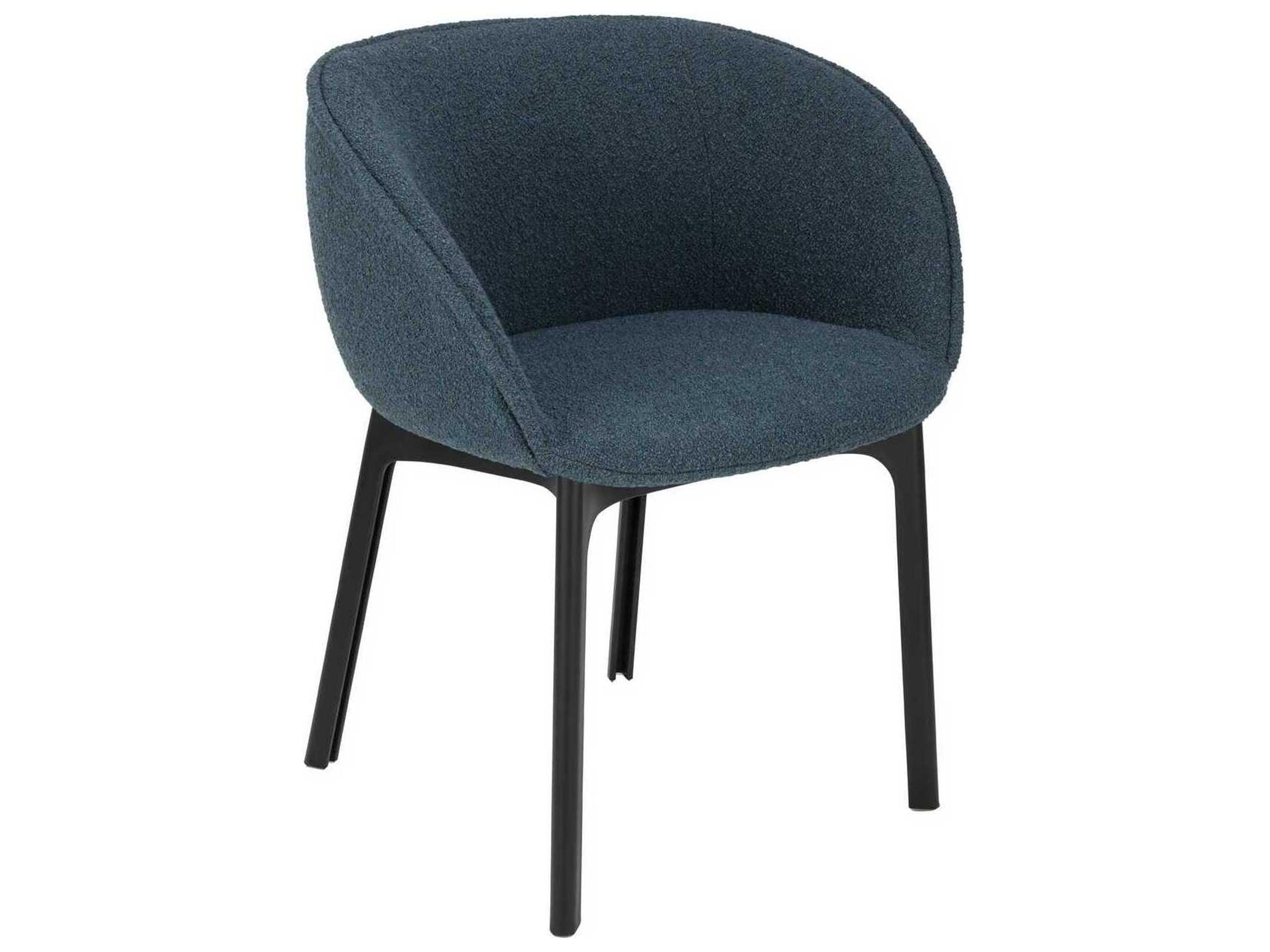 Charla Black Upholstered Arm Dining Chair