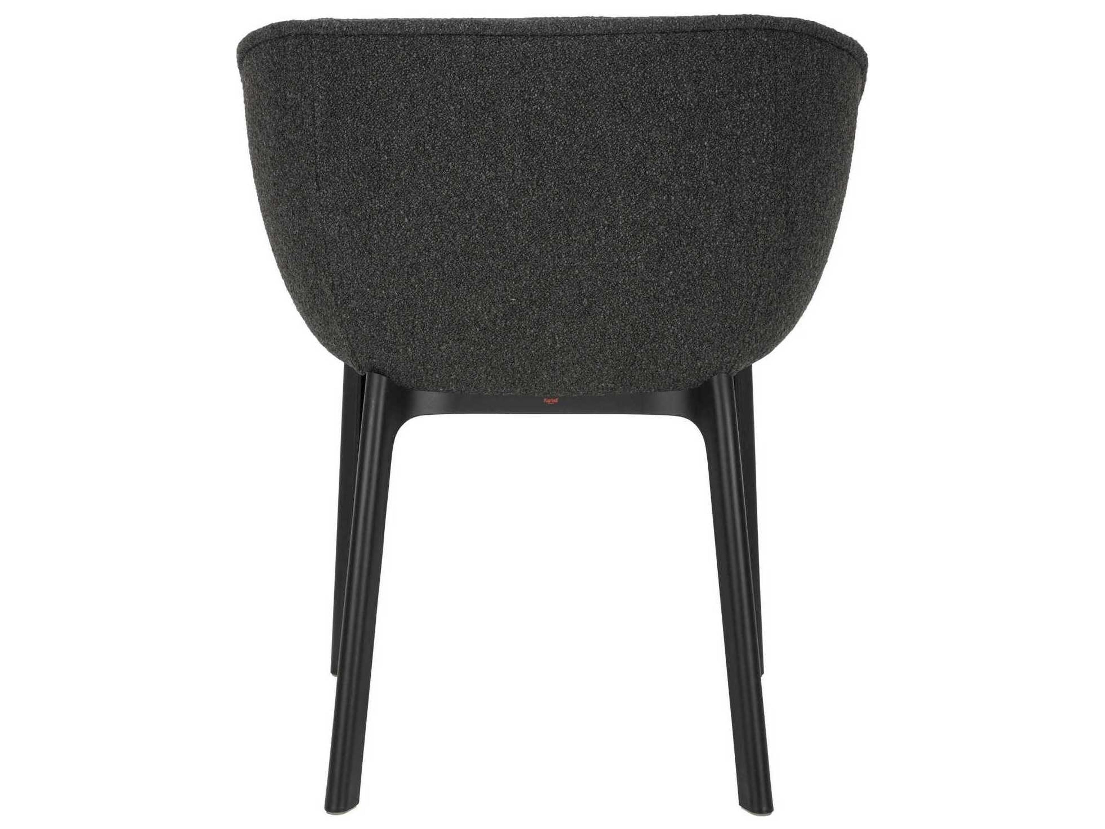 Kartell Charla Black Upholstered Arm Dining Chair