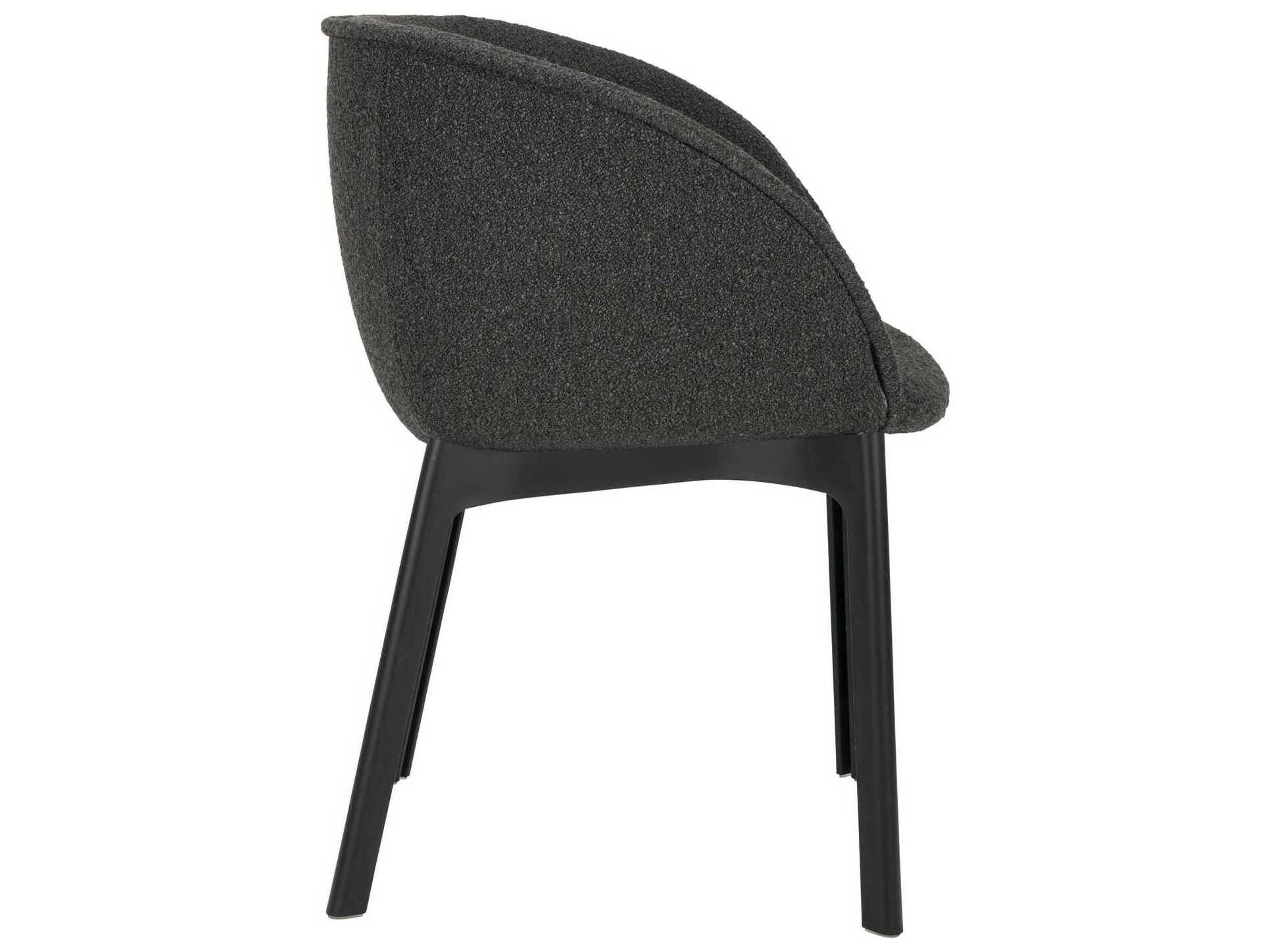 Kartell Charla Black Upholstered Arm Dining Chair