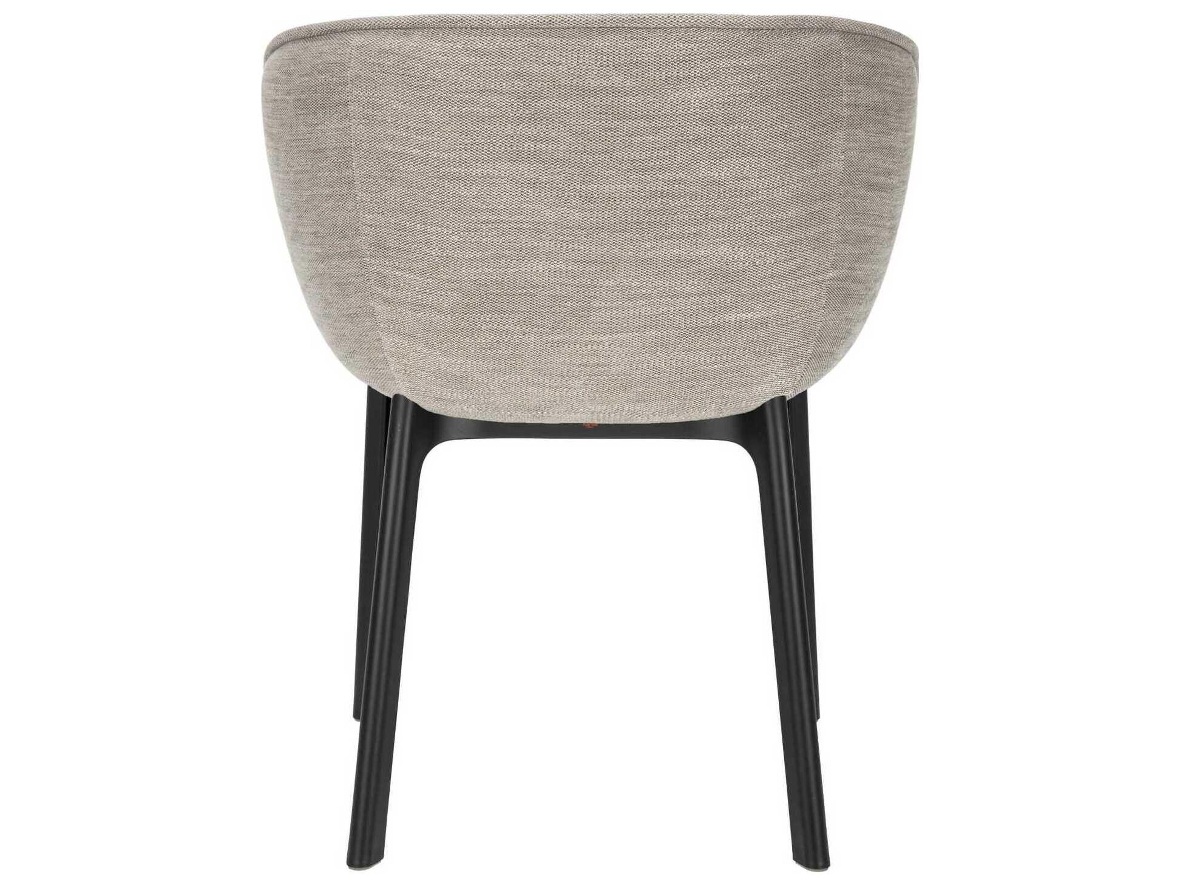 Kartell Charla Beige Upholstered Arm Dining Chair