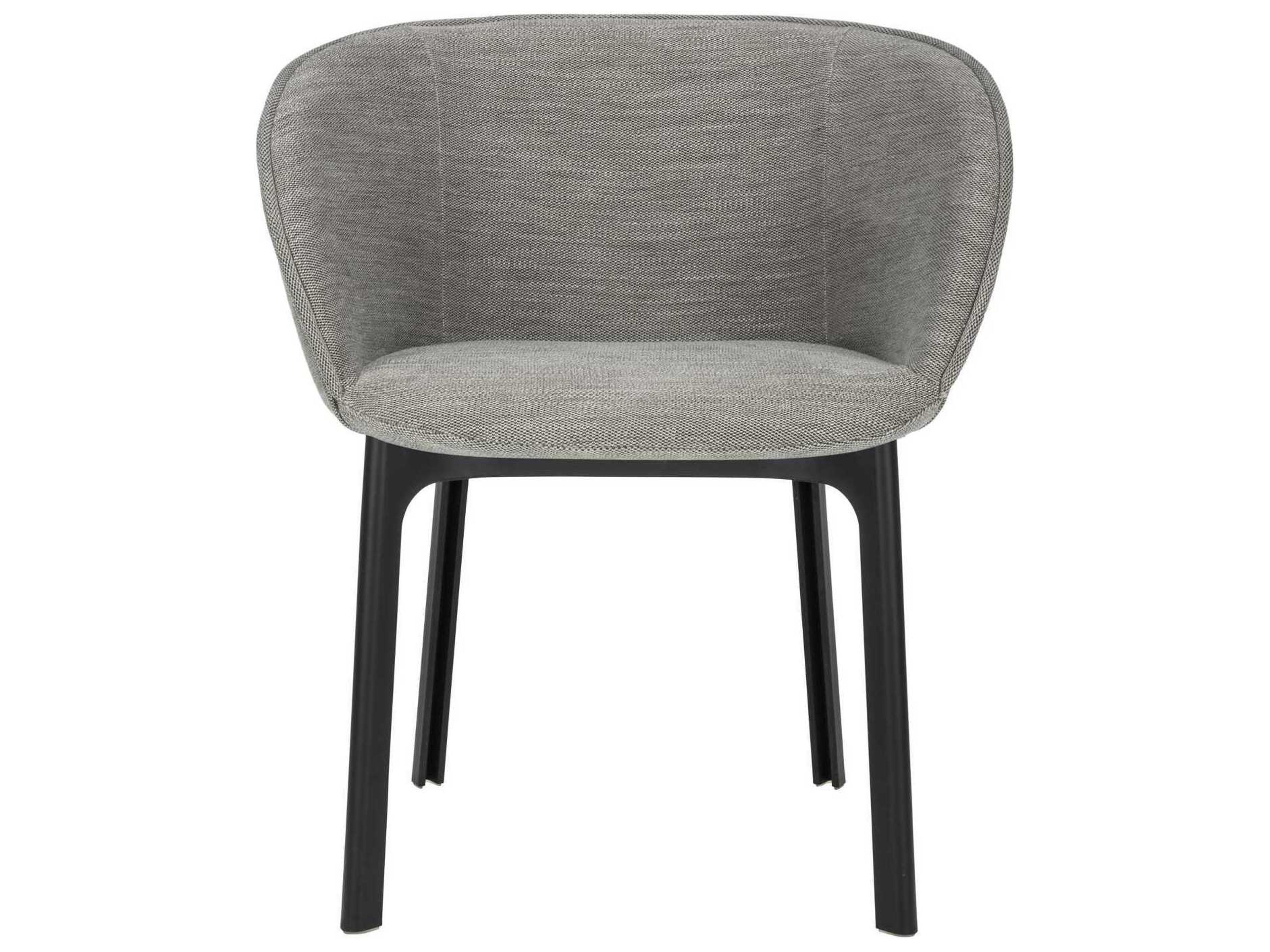 Kartell Charla Black Upholstered Side Dining Chair