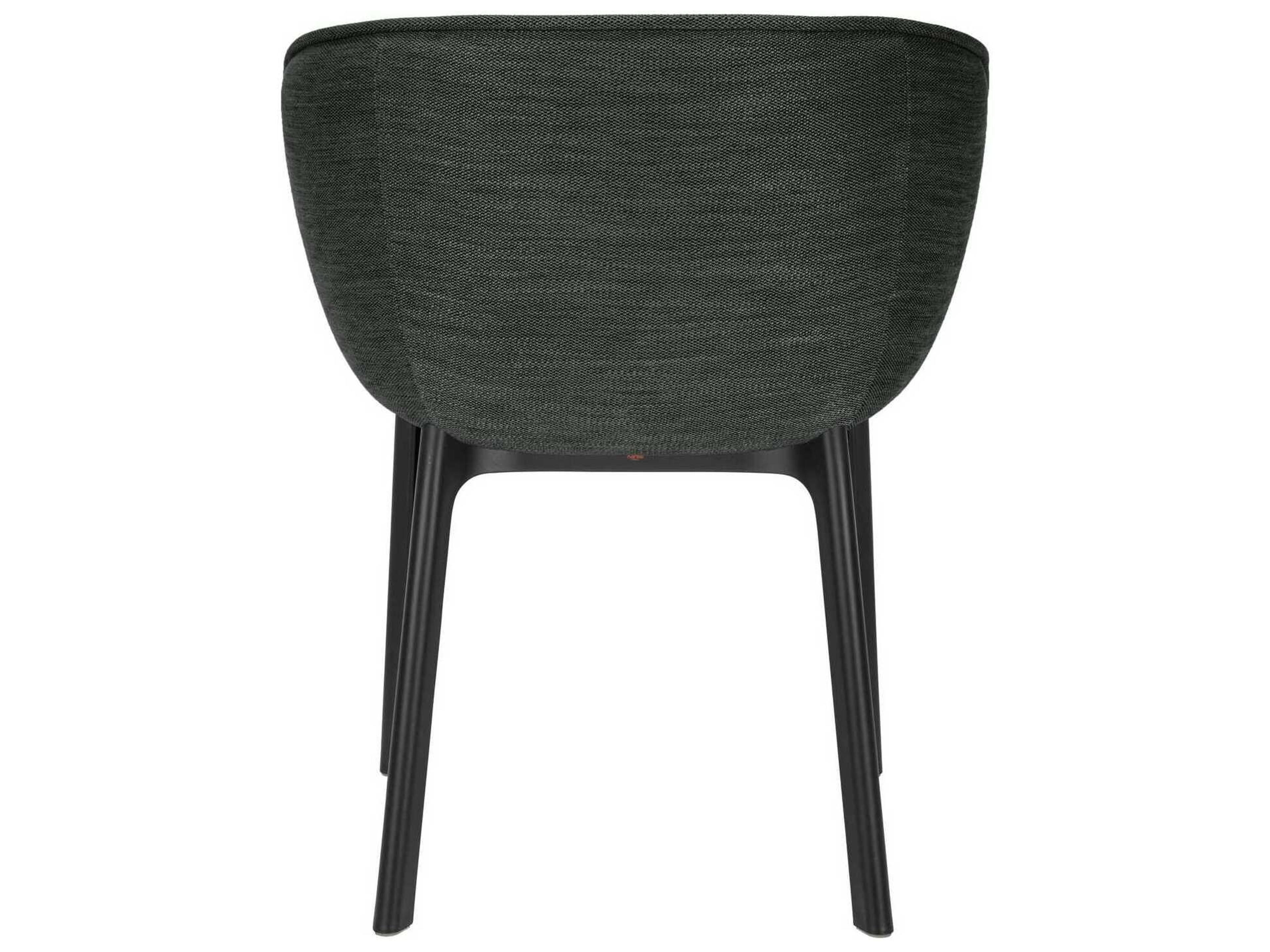 Kartell Charla Black Upholstered Arm Dining Chair