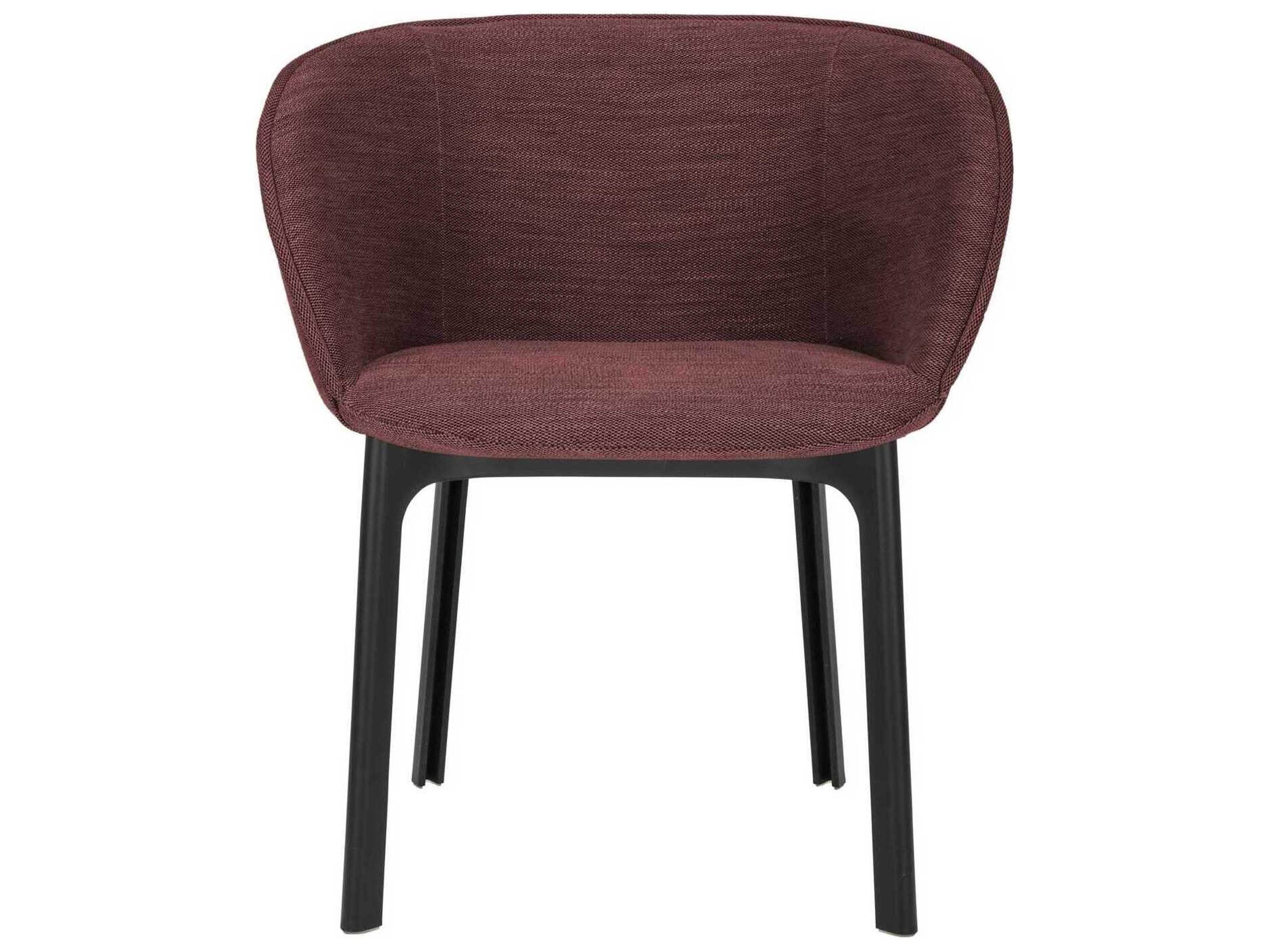 Kartell Charla Black Upholstered Arm Dining Chair