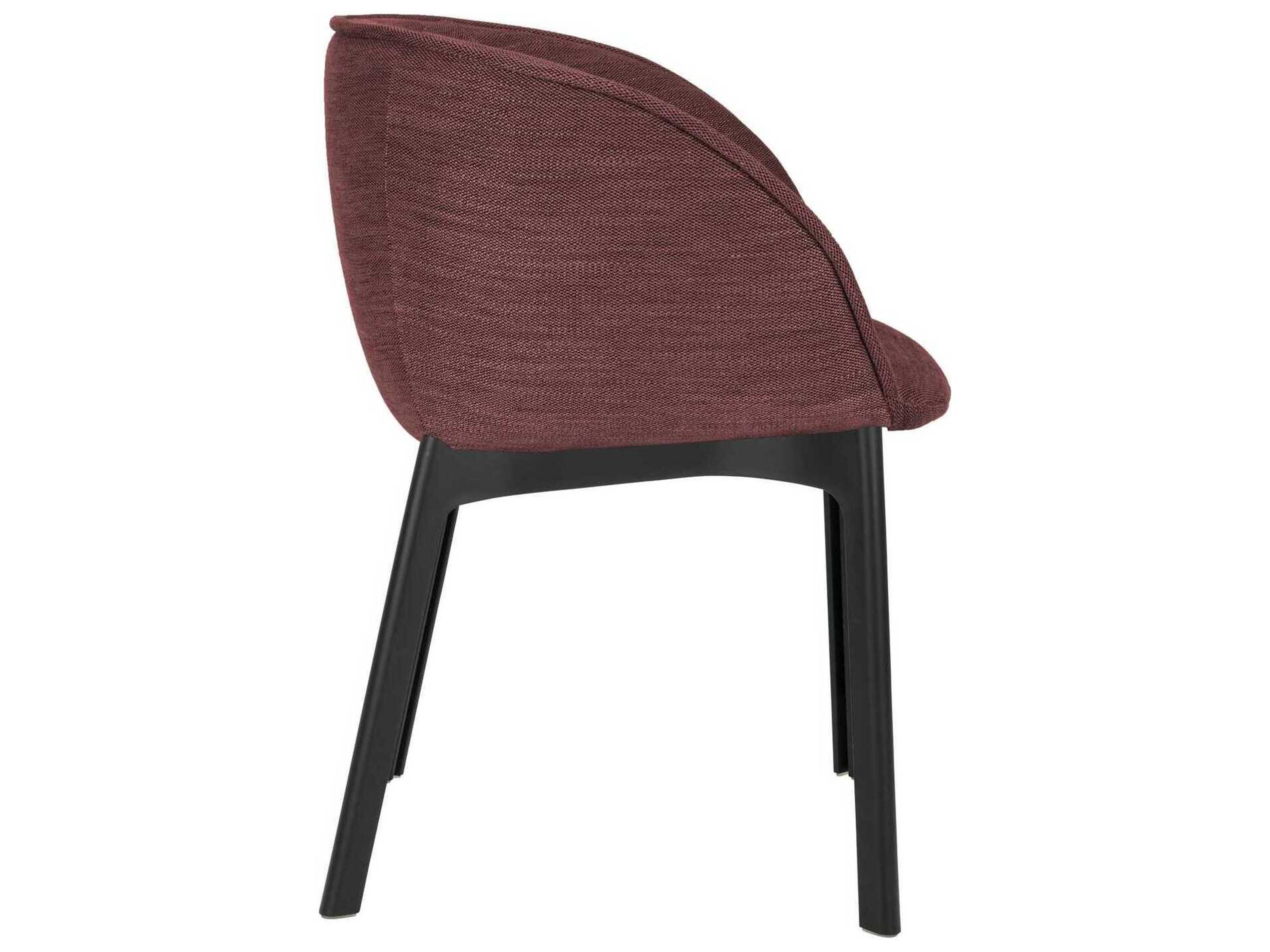 Kartell Charla Black Upholstered Arm Dining Chair