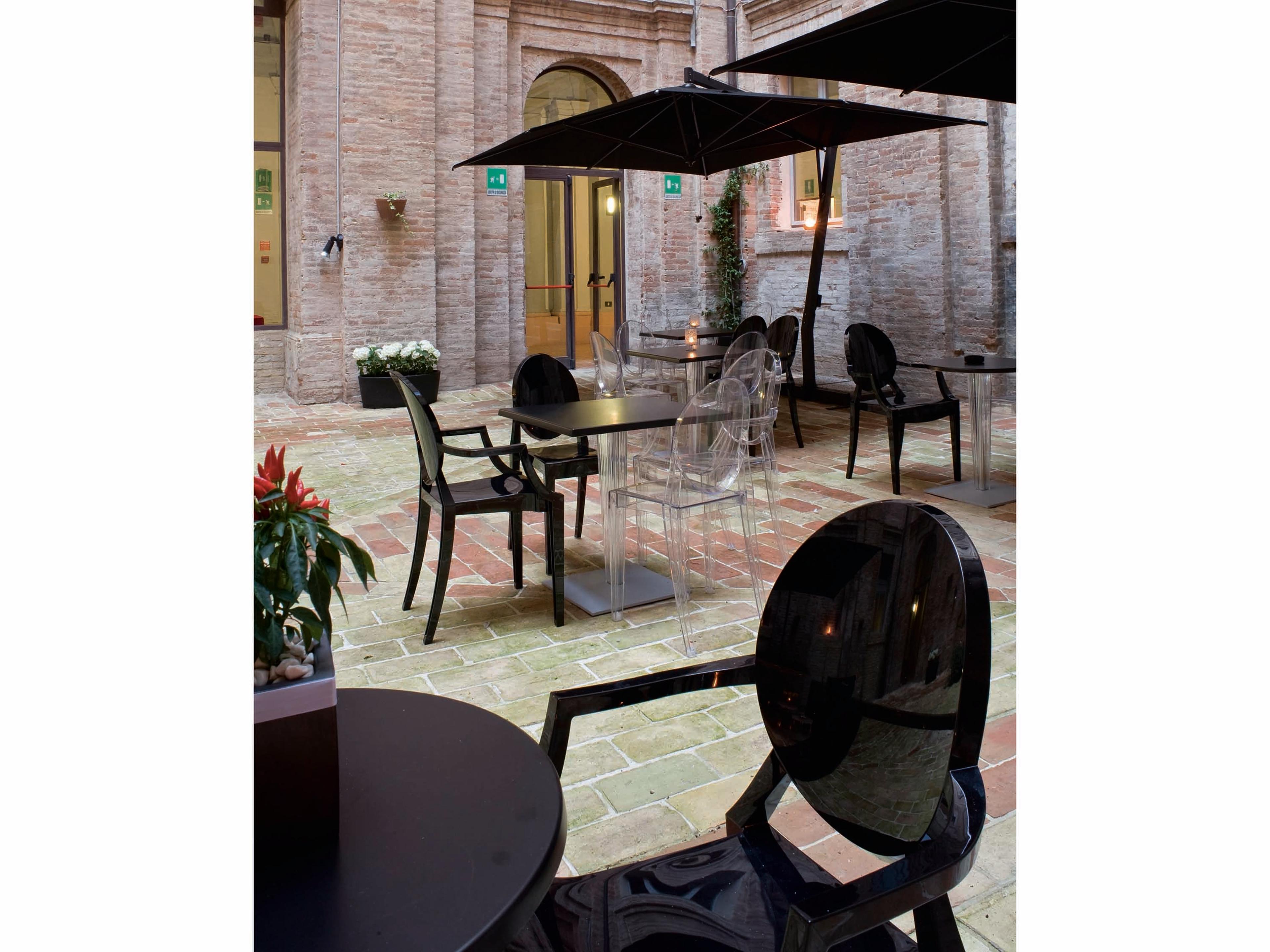 Kartell Toptop Square Plastic Black Top Dining Table