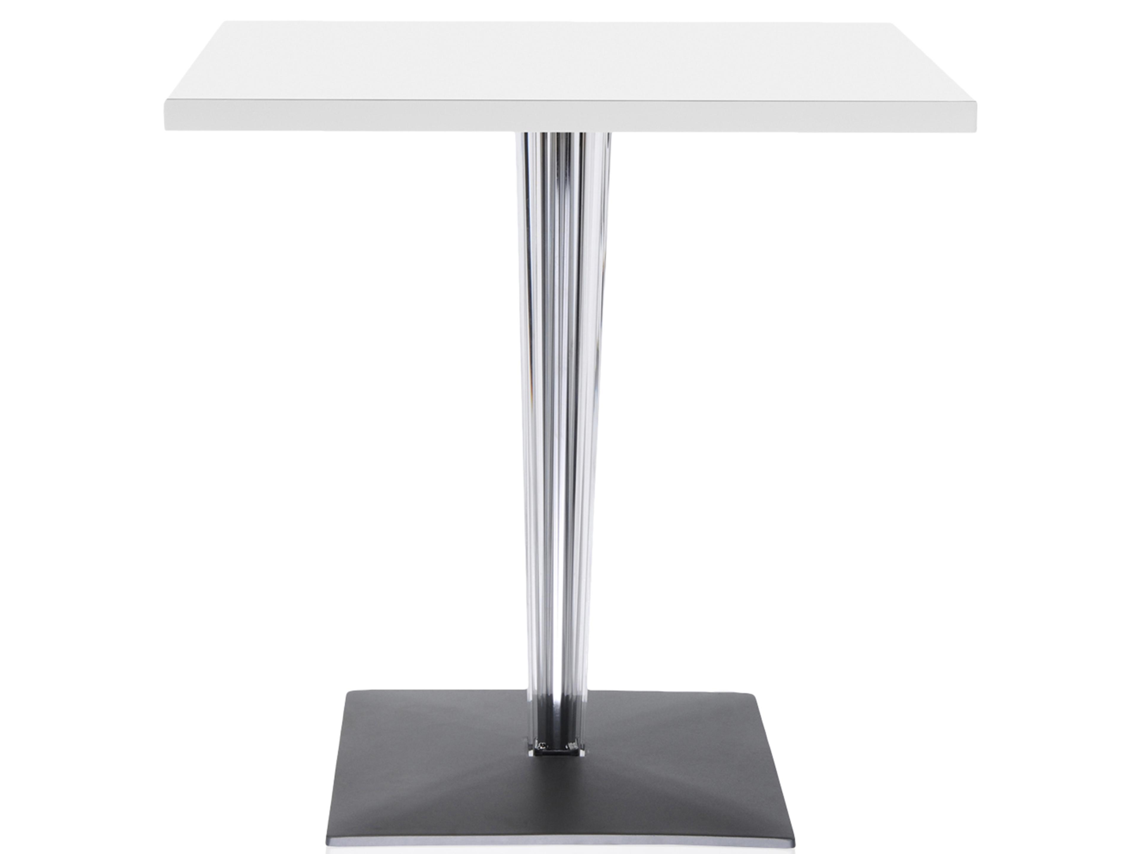 Toptop Square Plastic White Top Dining Table