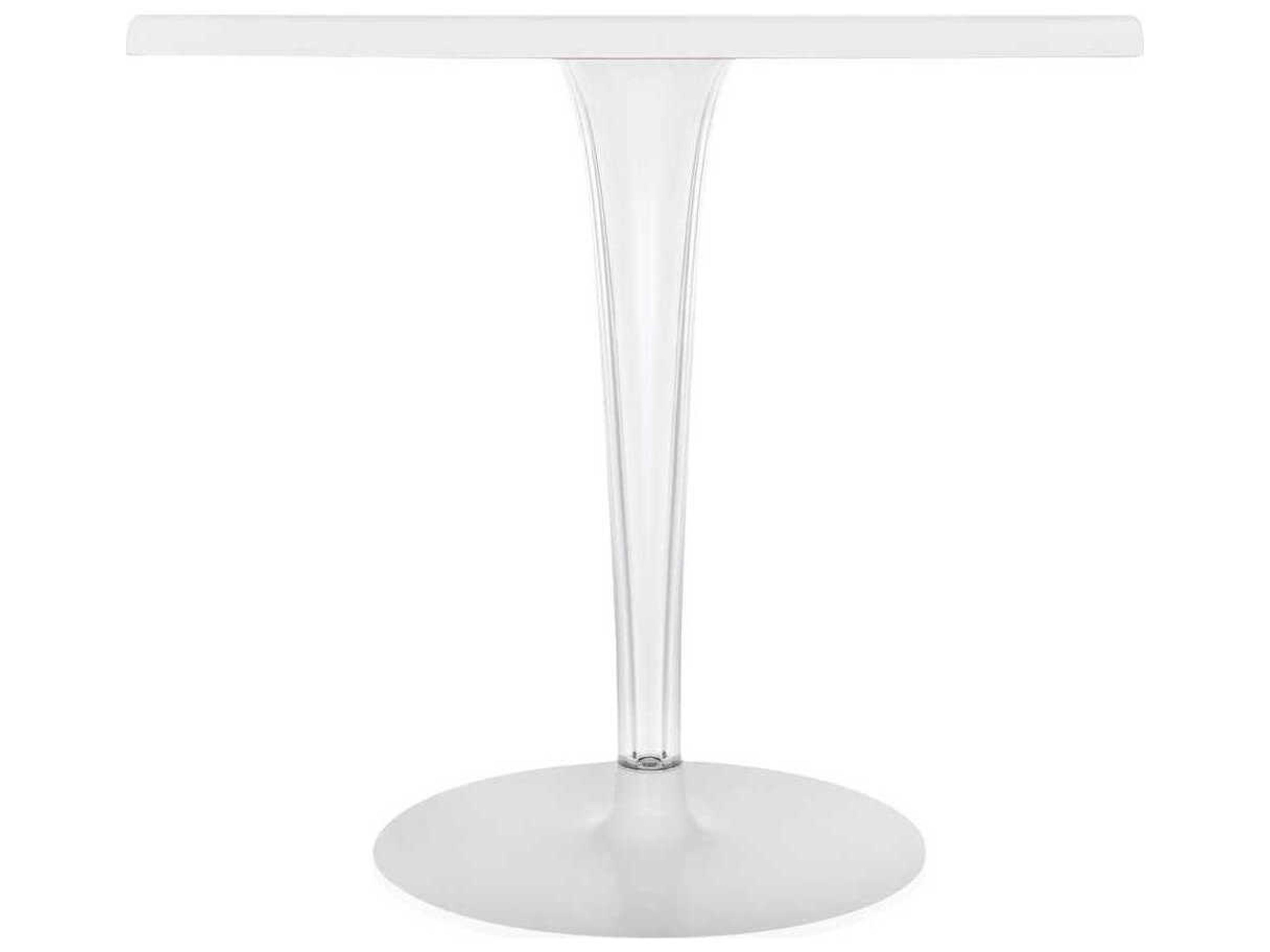 Toptop For Dr Yes Square Plastic White Dining Table