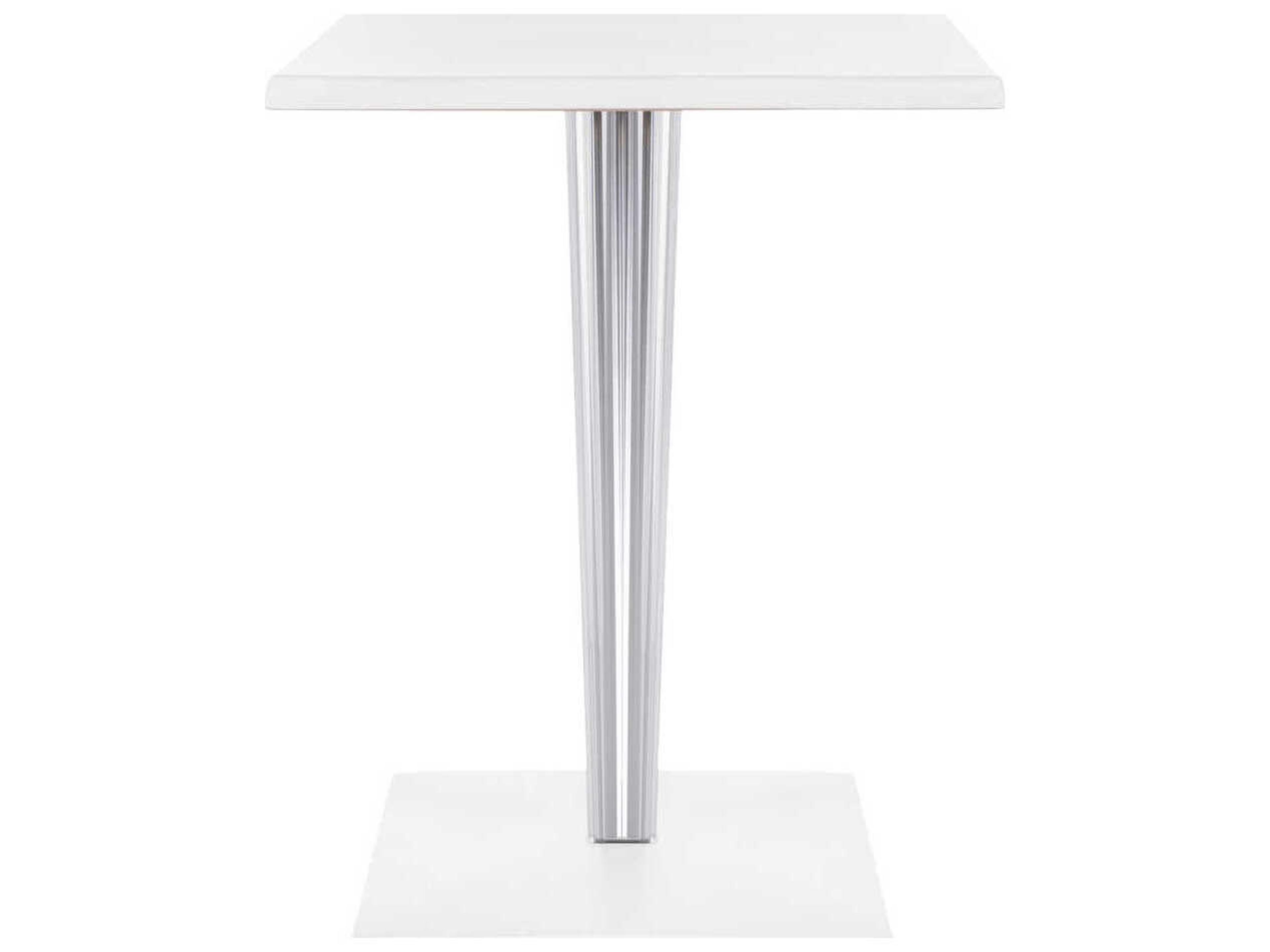 Toptop For Dr Yes Square Plastic White Dining Table