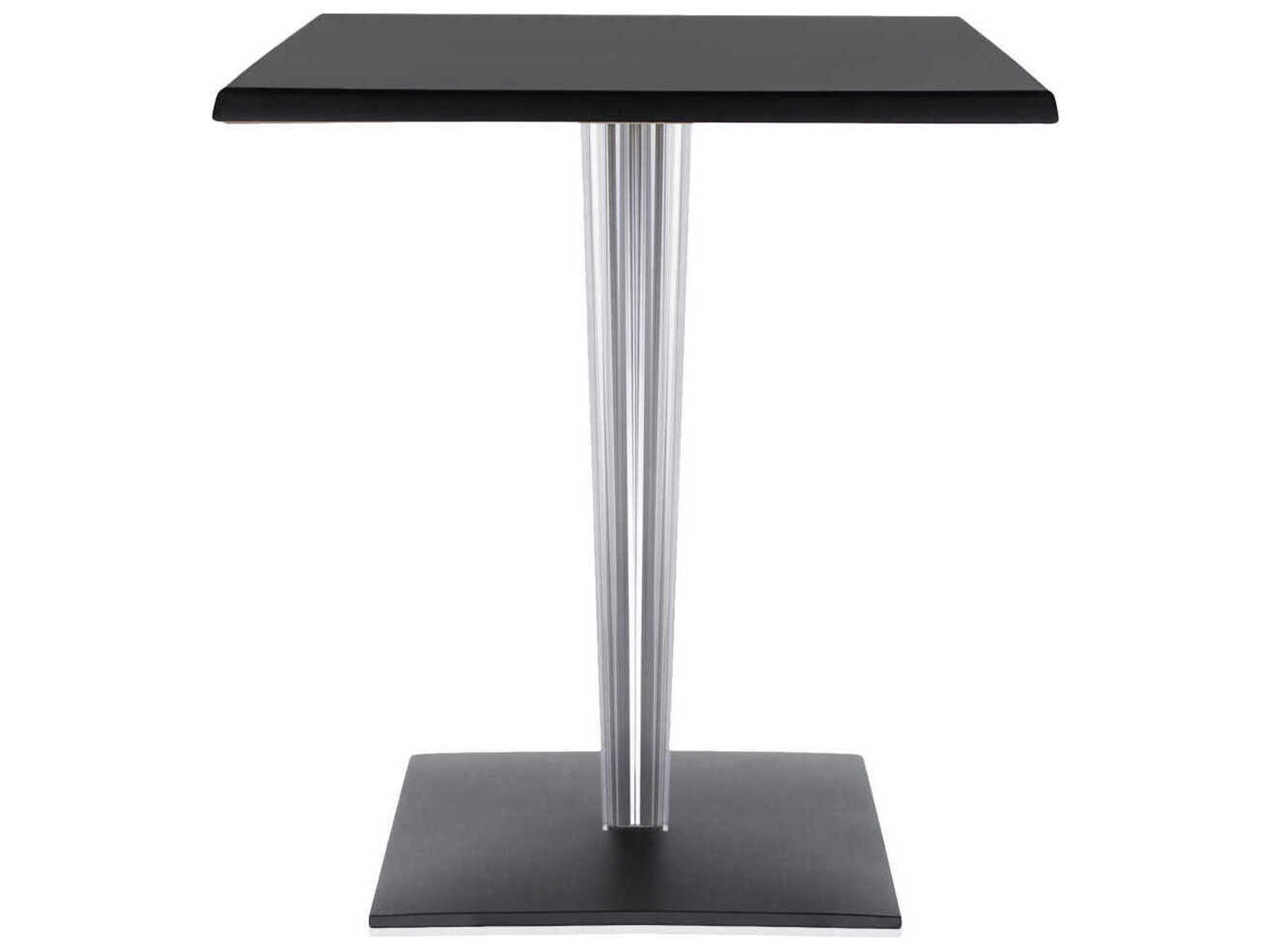 Toptop For Dr Yes Square Plastic Black Dining Table