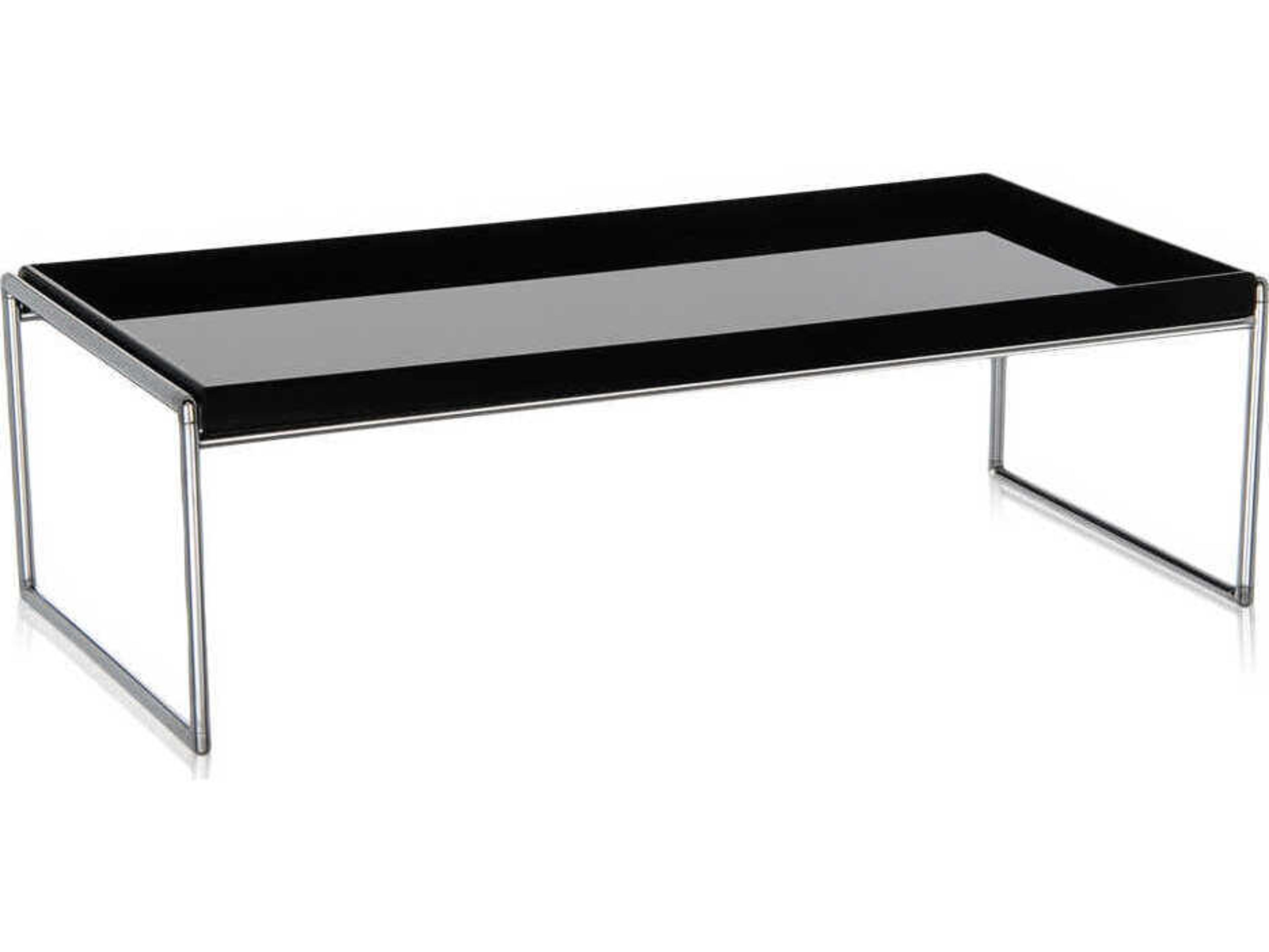 Trays Rectangular Plastic Black Coffee Table