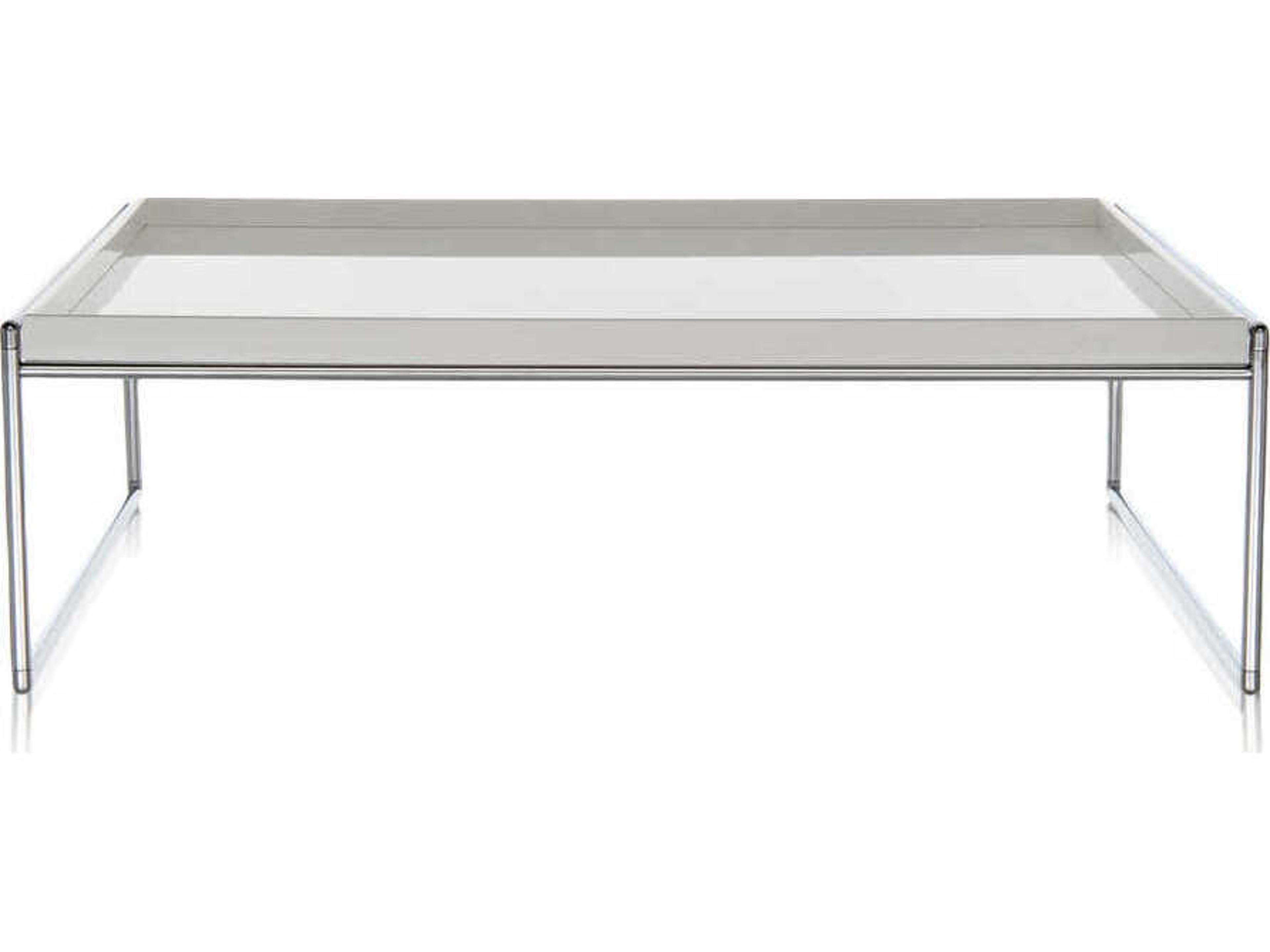 Kartell Trays Square Plastic White Coffee Table