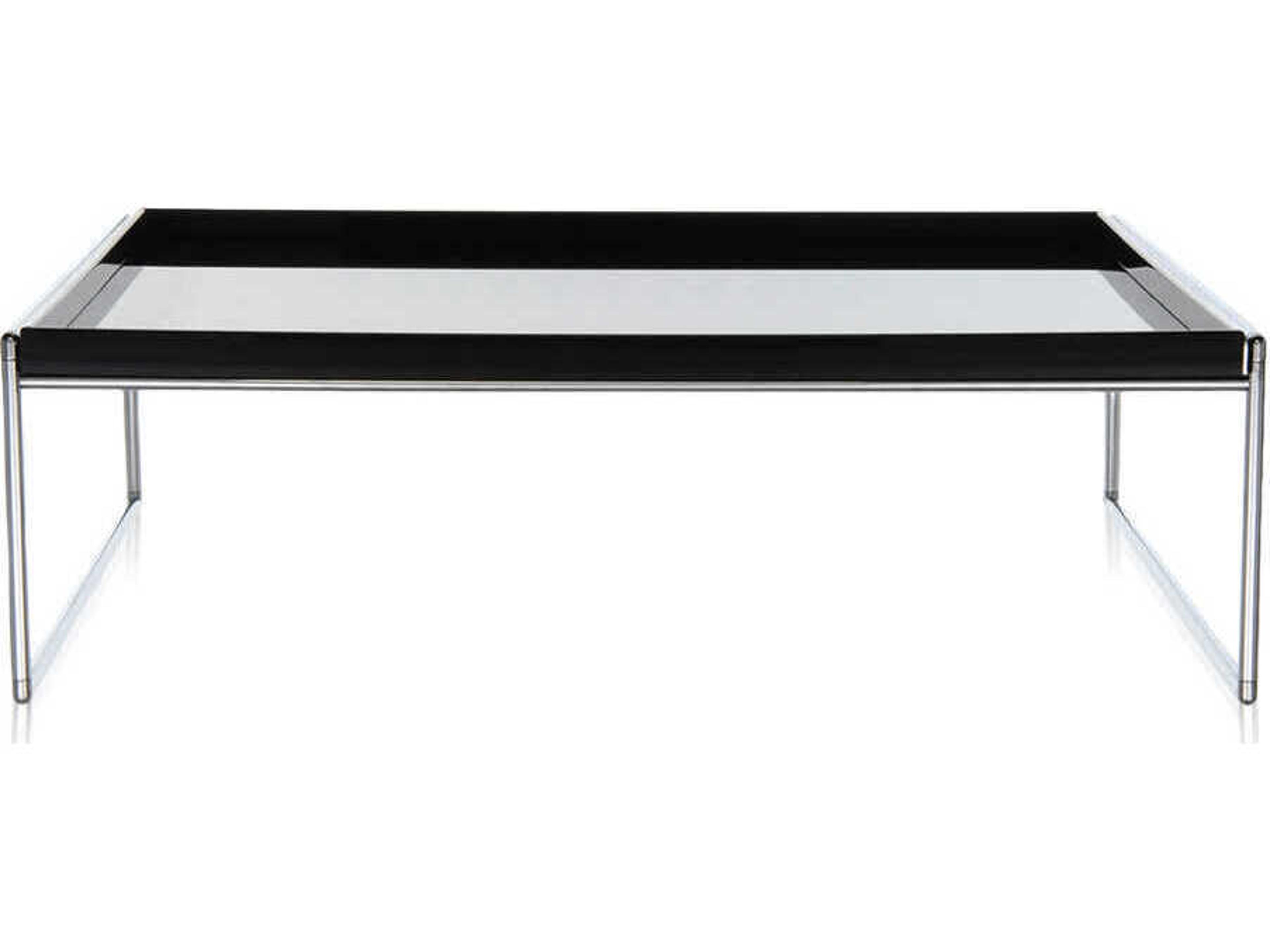 Kartell Trays Square Plastic Black Coffee Table