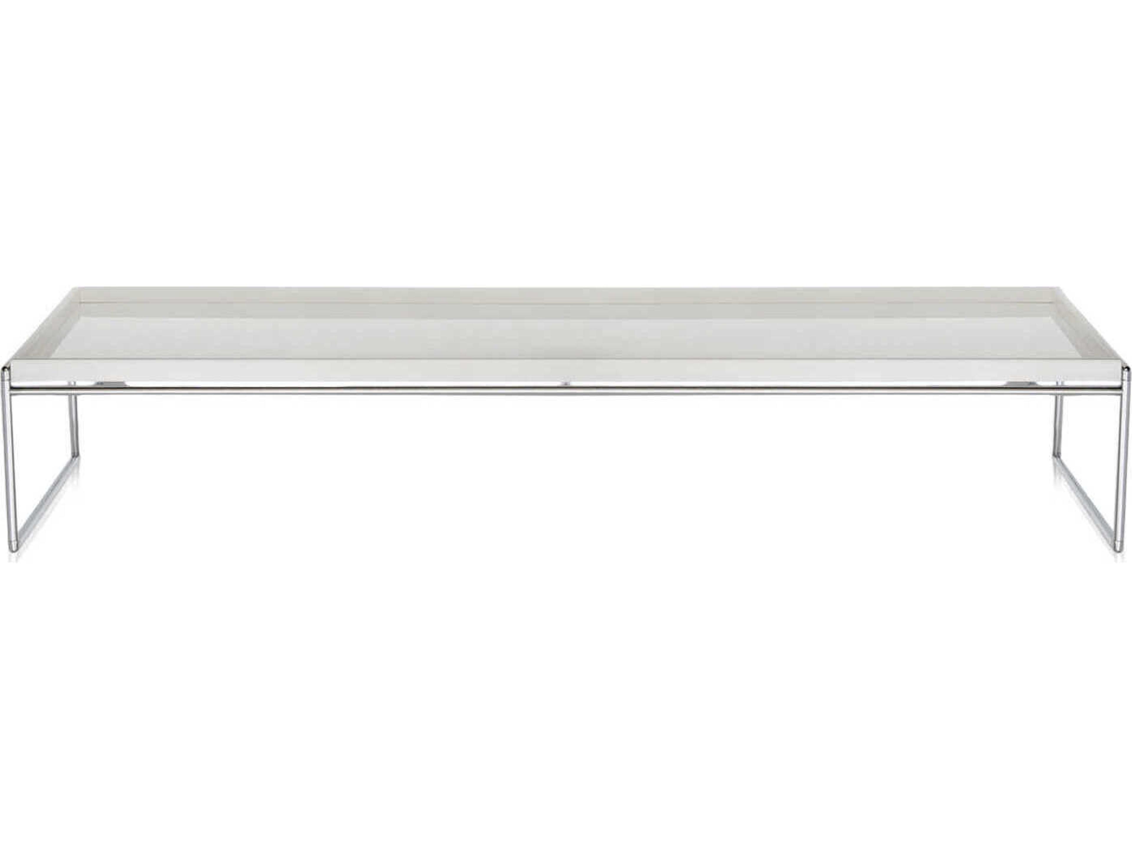 Kartell Trays Rectangular Plastic White Coffee Table