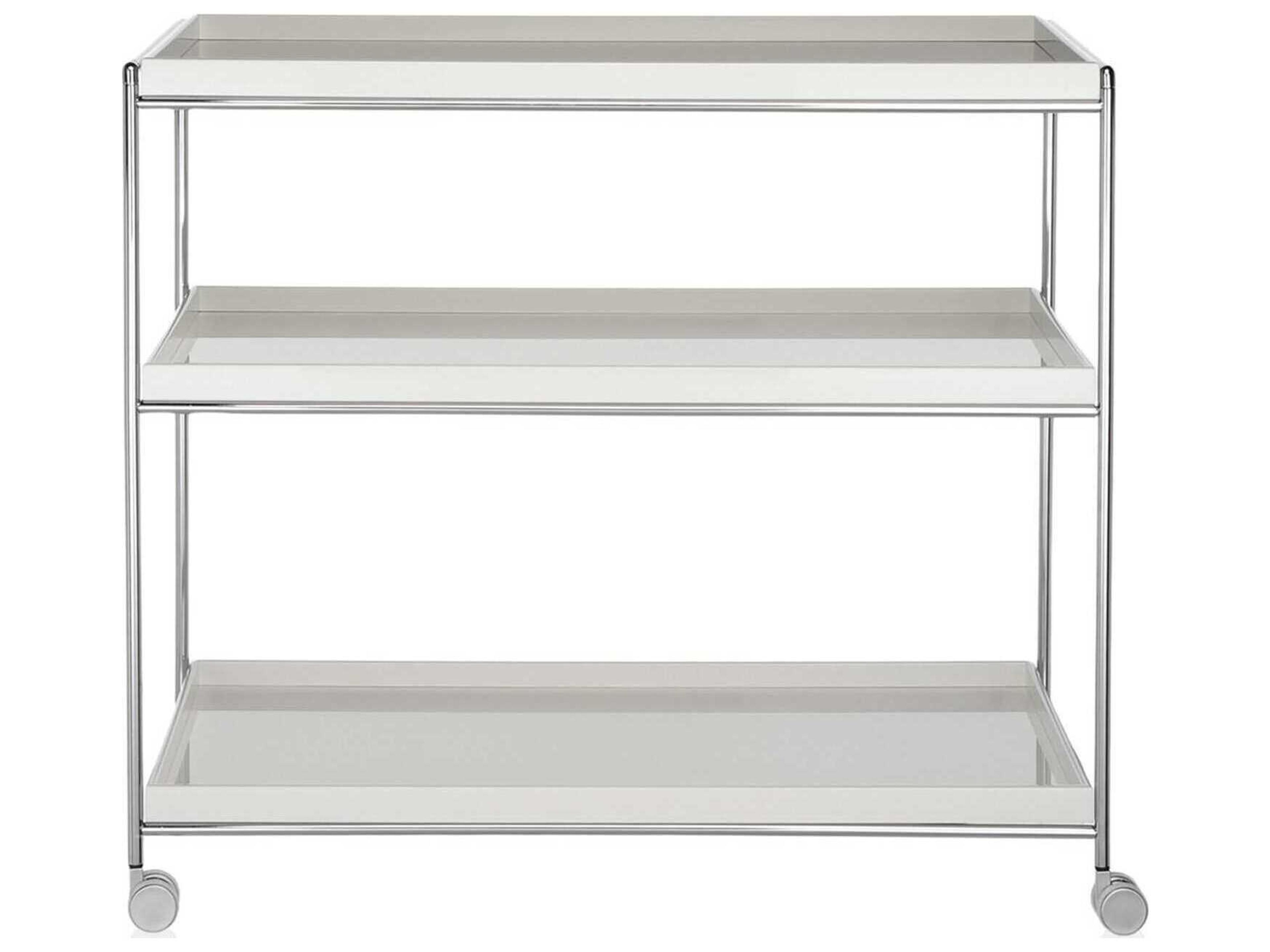 Kartell Trays White Bar Cart