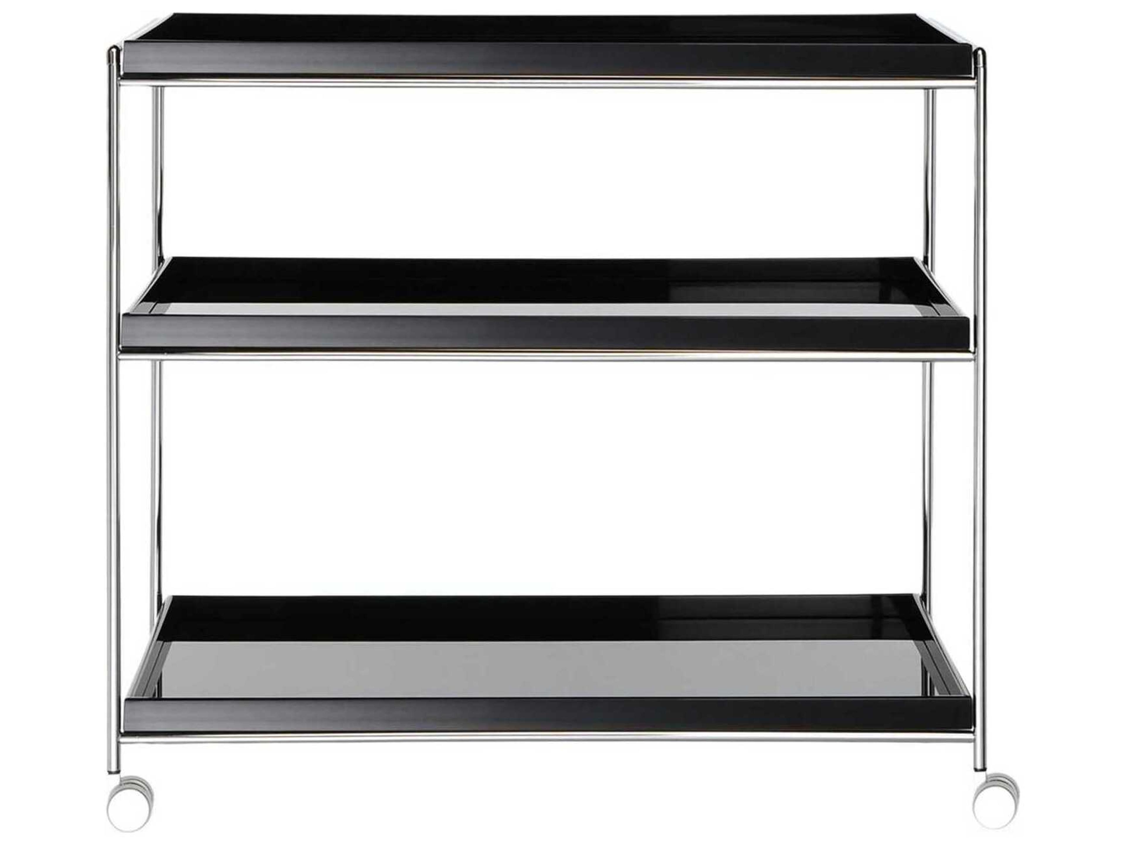 Kartell Trays Black Bar Cart