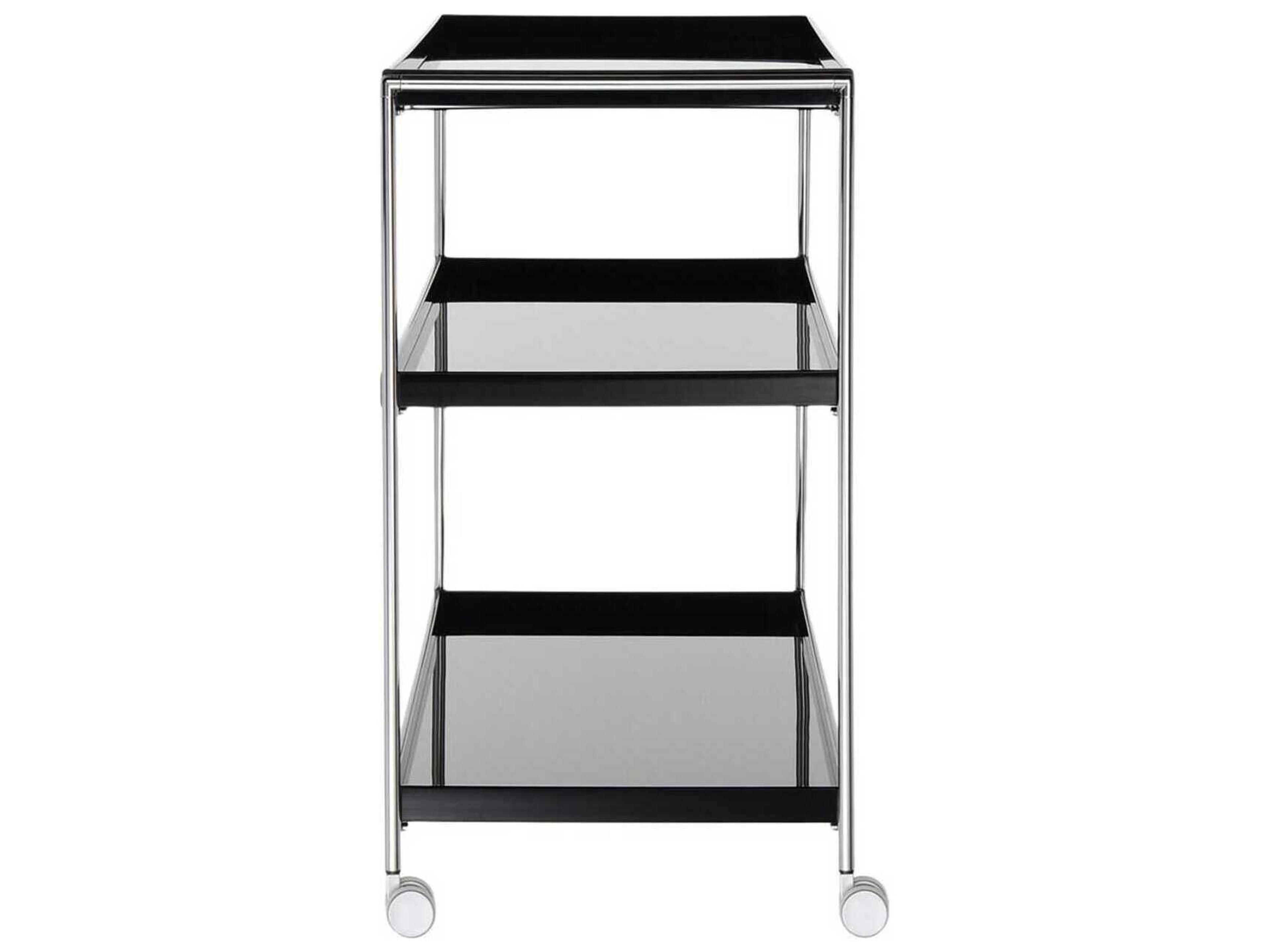 Kartell Trays Black Bar Cart