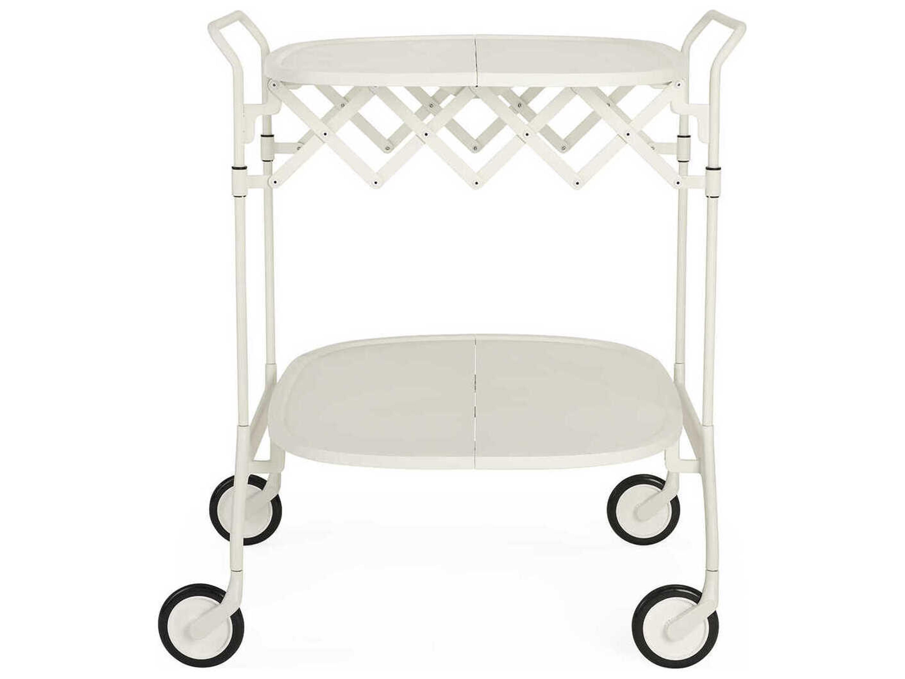 Kartell Battista Matte White Bar Cart
