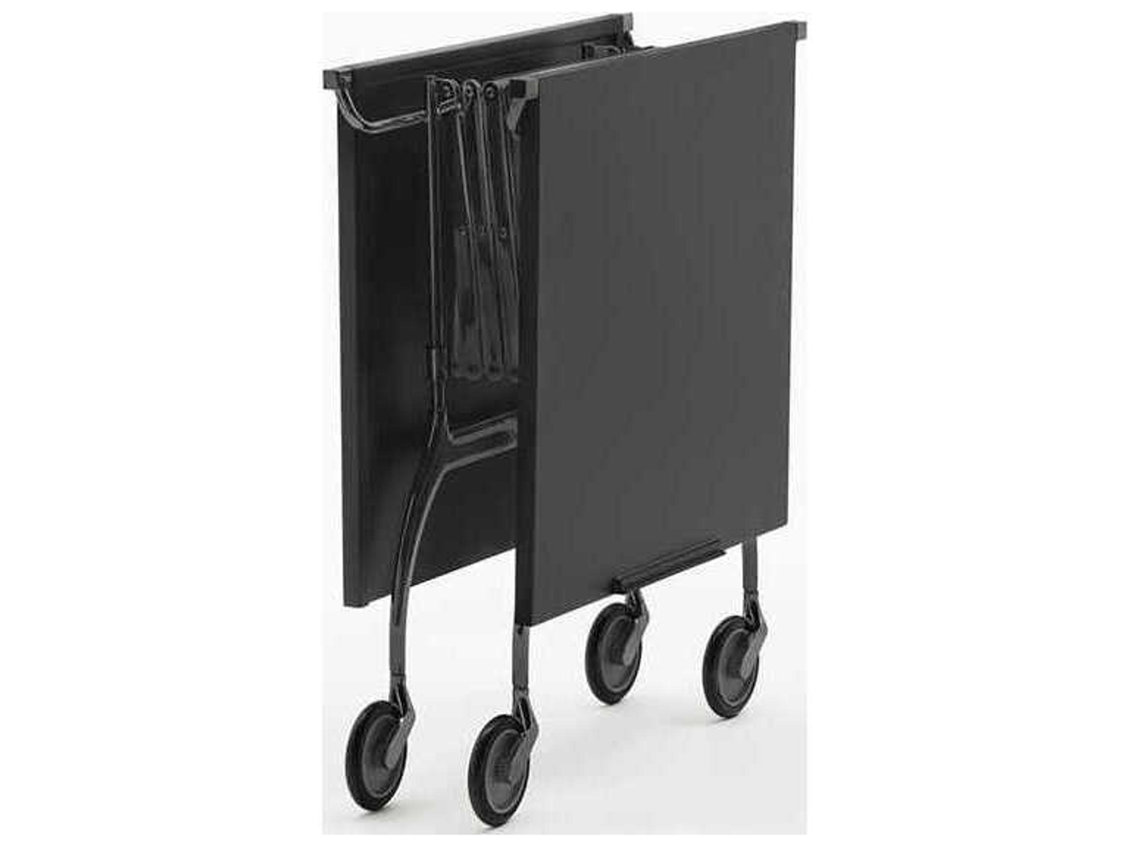 Kartell Battista Matte Black Bar Cart