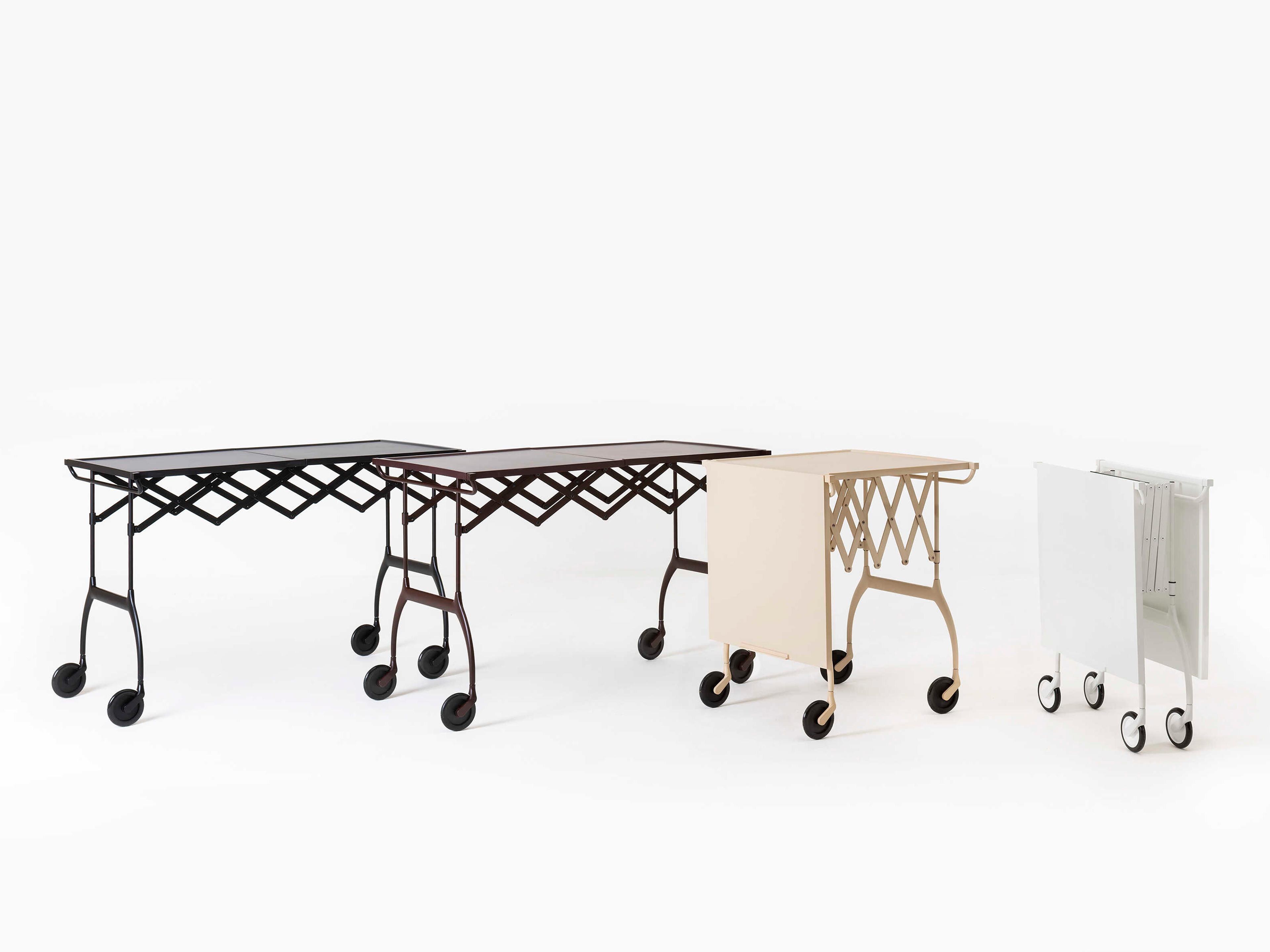 Kartell Battista Matte Black Bar Cart