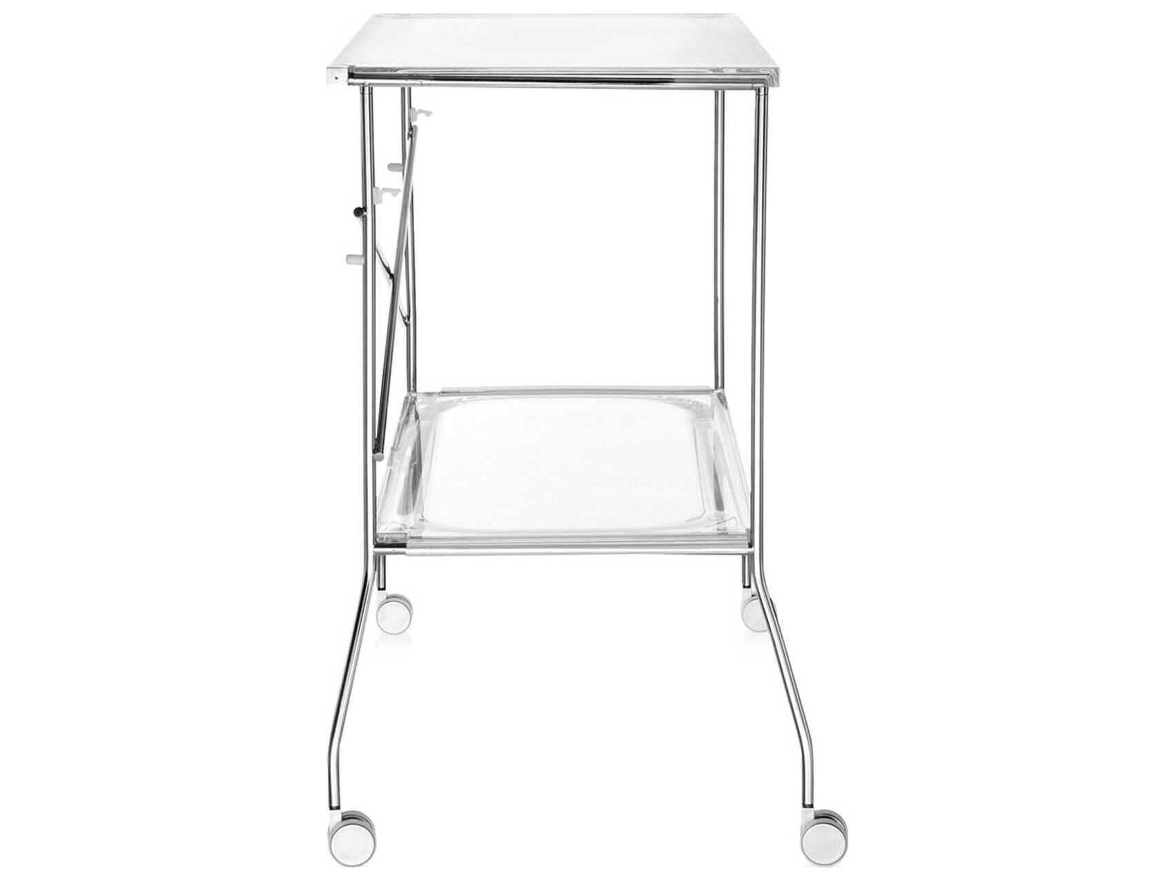Kartell Flip Clear Crystal Bar Cart
