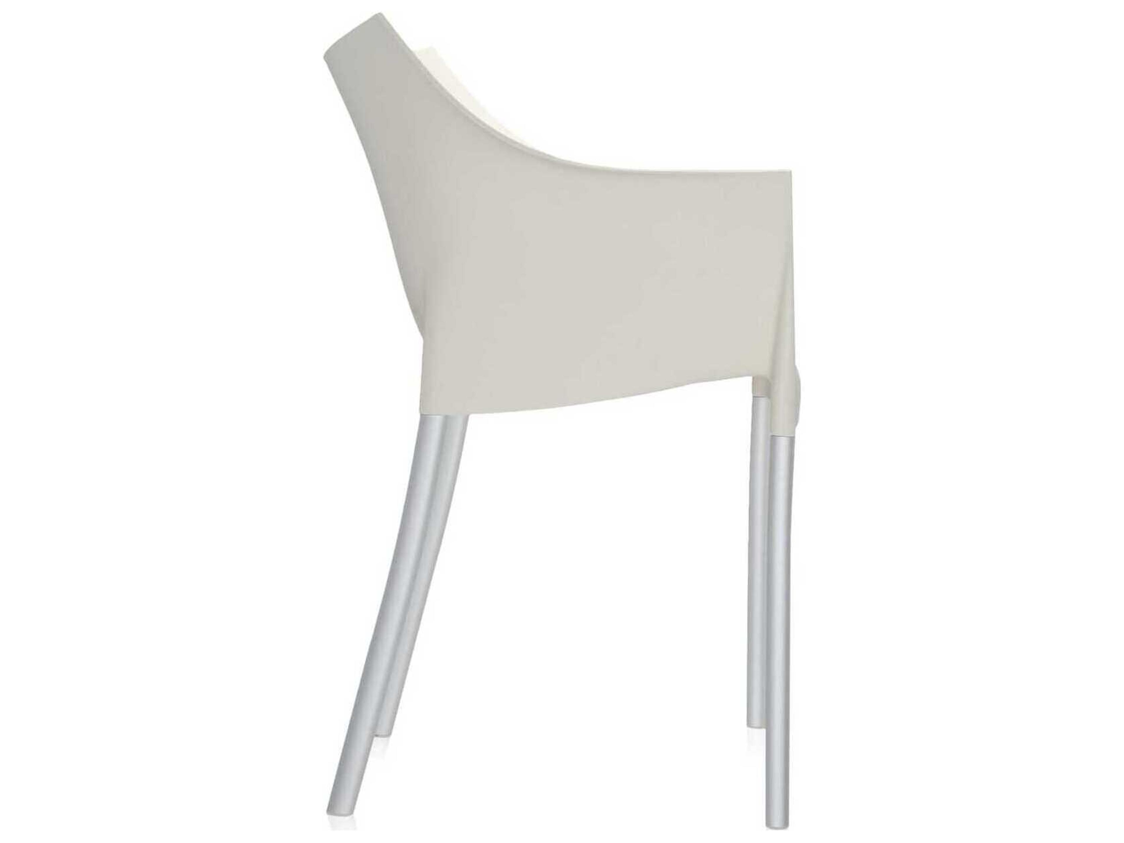 Kartell Dr No White Arm Dining Chair  (Sold in 2)