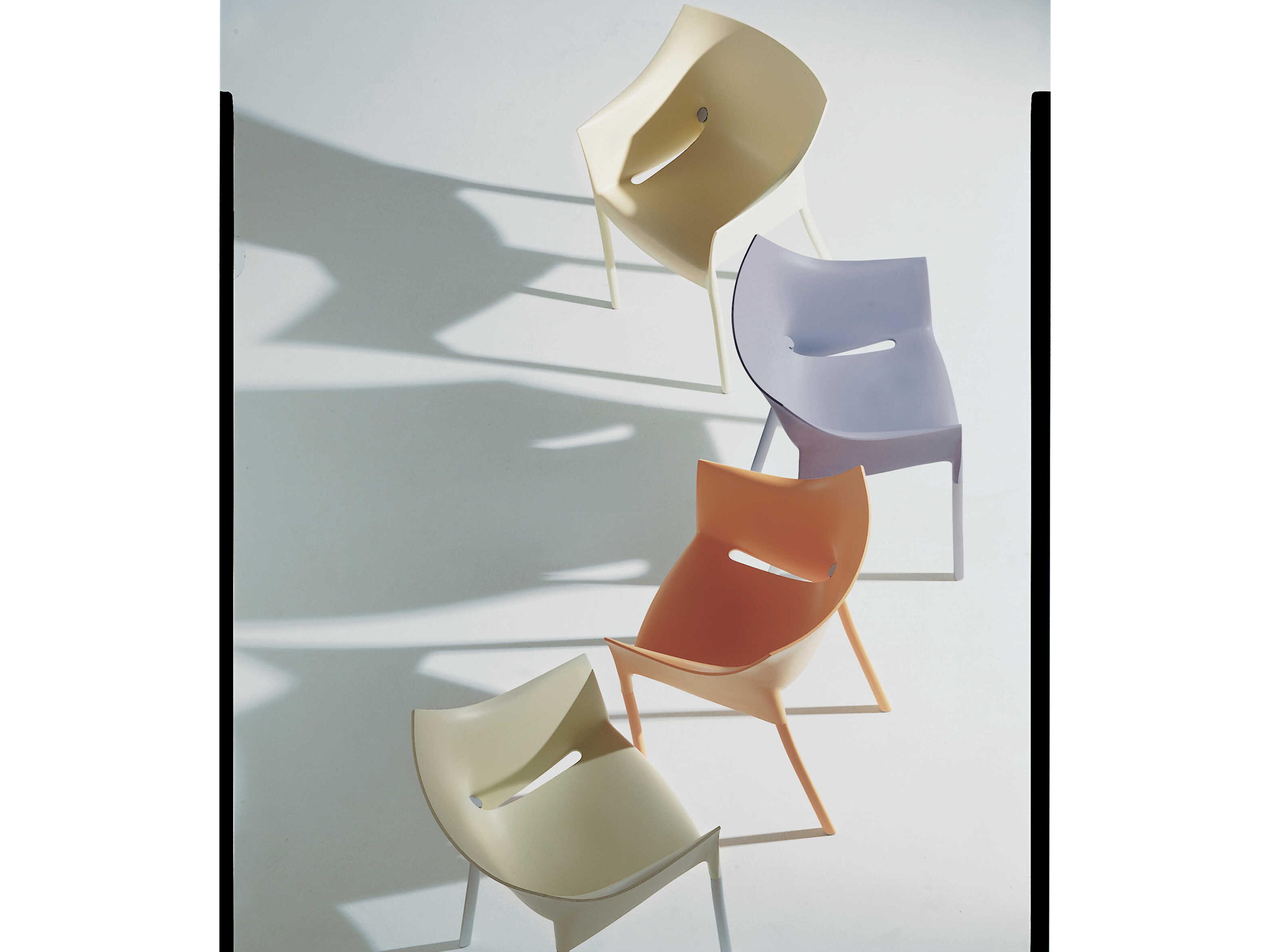 Kartell Dr No White Arm Dining Chair  (Sold in 2)