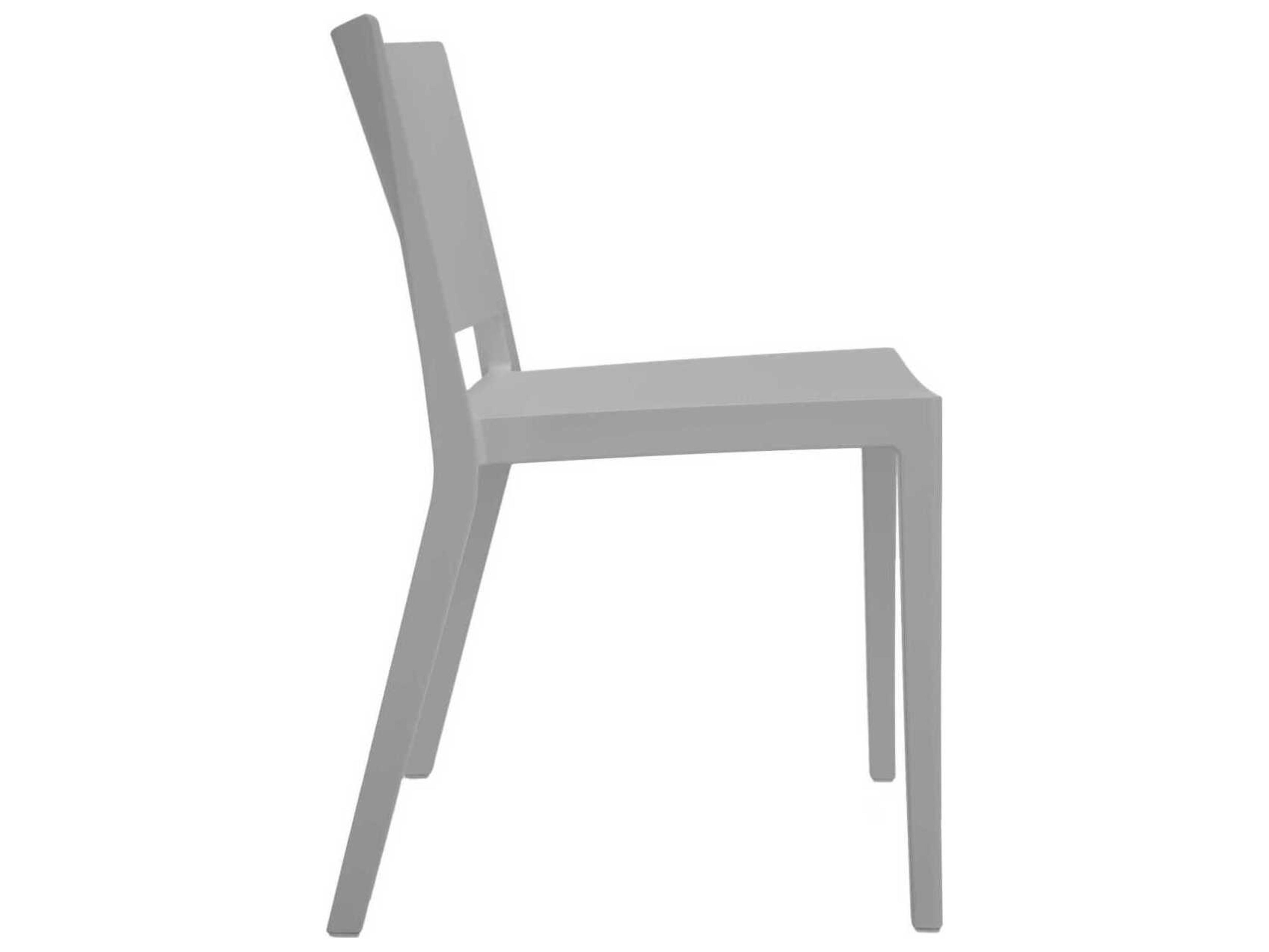 Kartell Lizz Mat Gray Side Dining Chair  (Sold in 2)