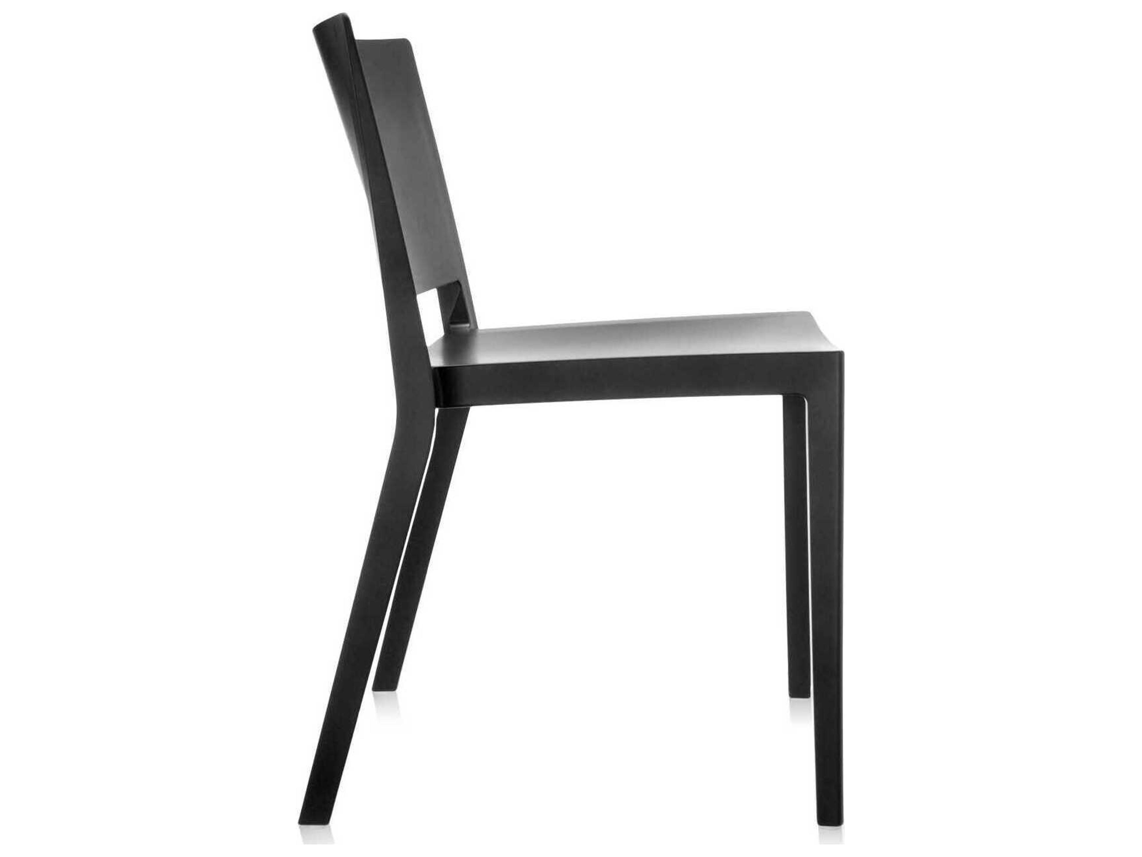 Kartell Lizz Mat Black Side Dining Chair  (Sold in 2)