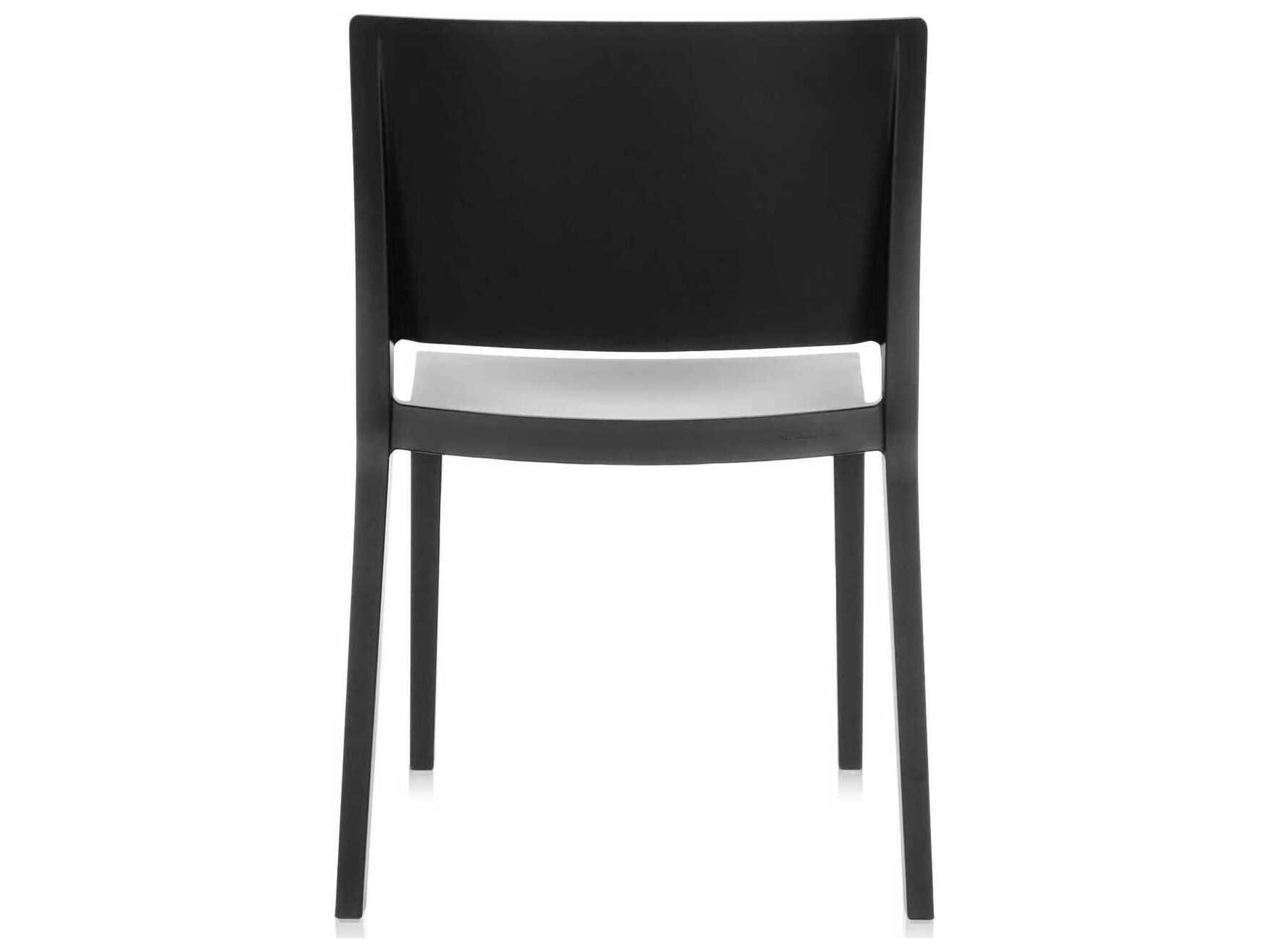 Kartell Lizz Mat Black Side Dining Chair  (Sold in 2)