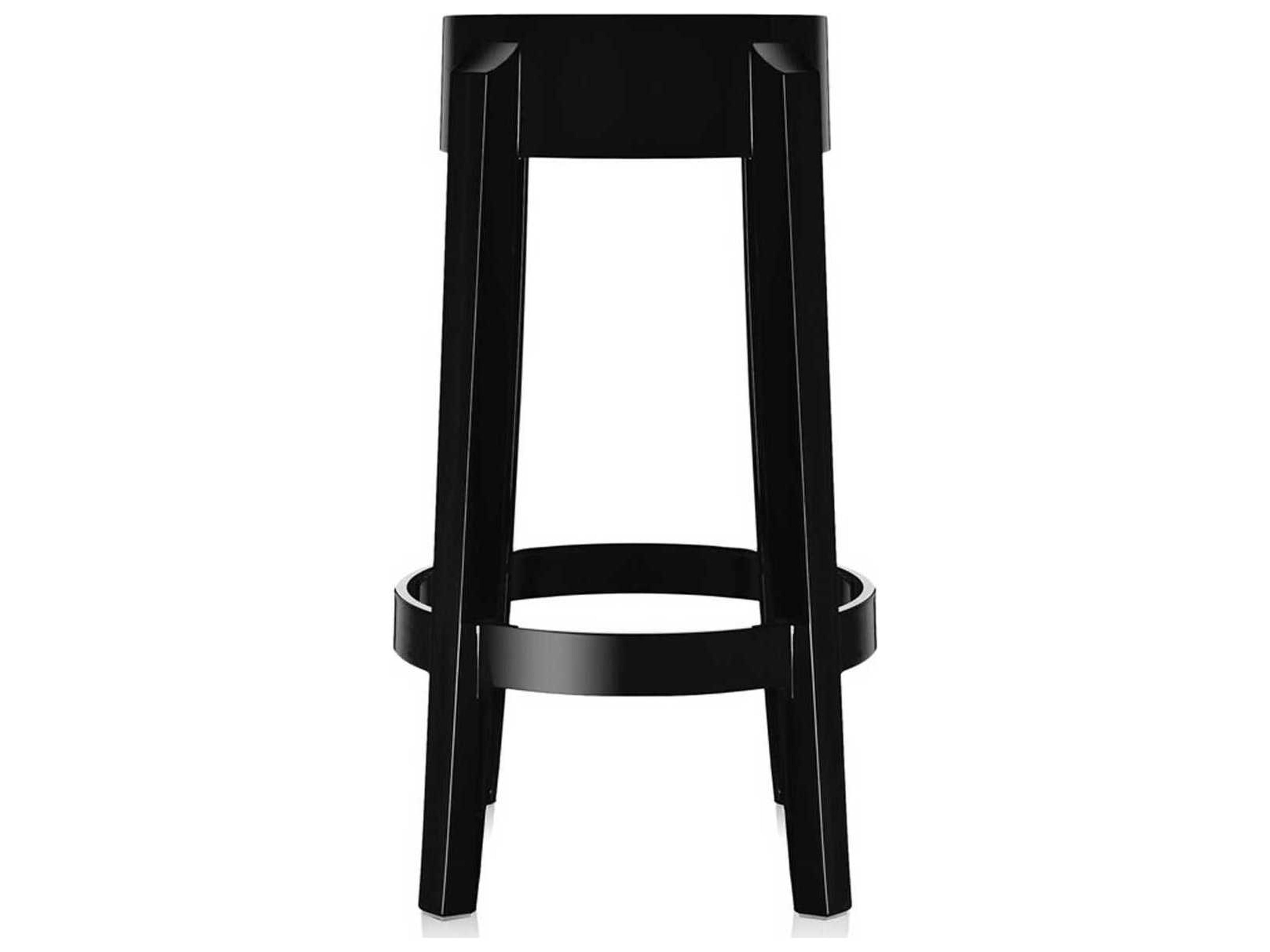 Kartell Charles Ghost Black Counter Stool  (Sold in 2)