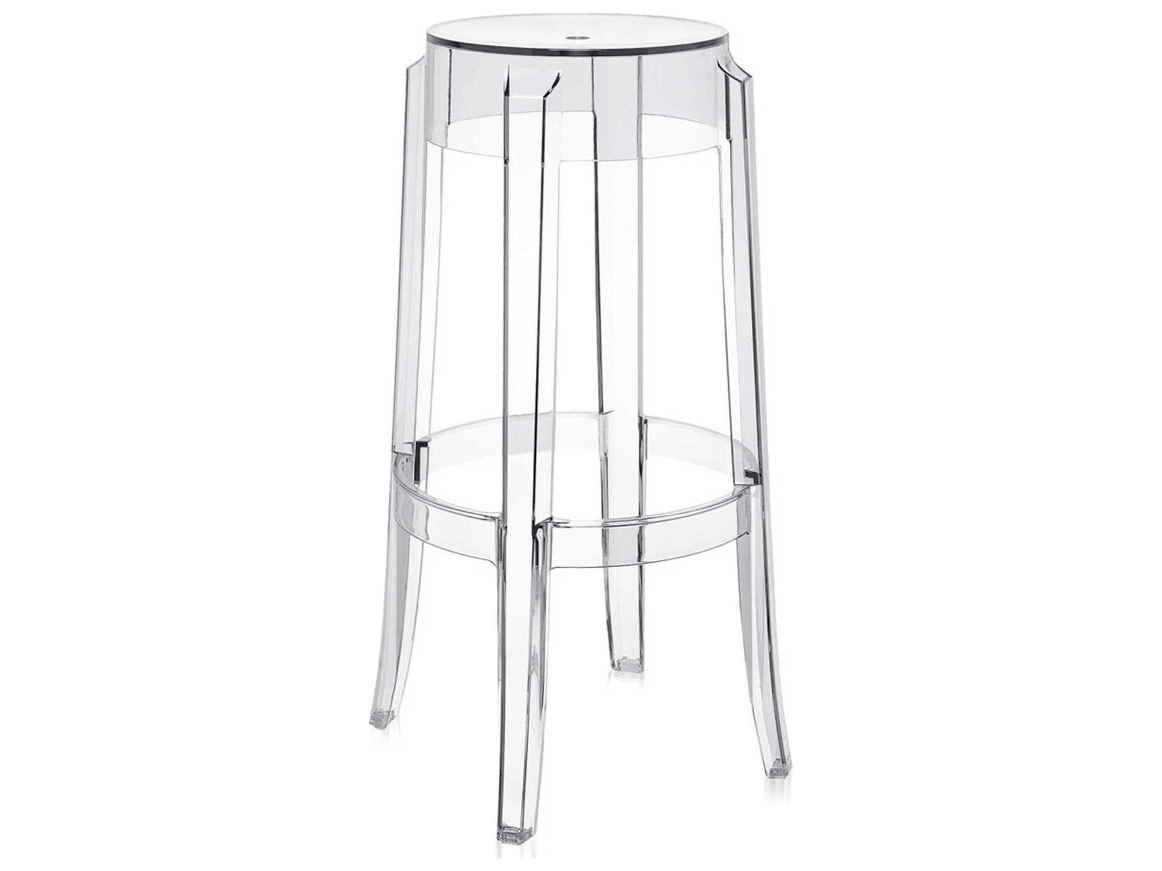 Charles Ghost Crystal Bar Stool  (Sold in 2)
