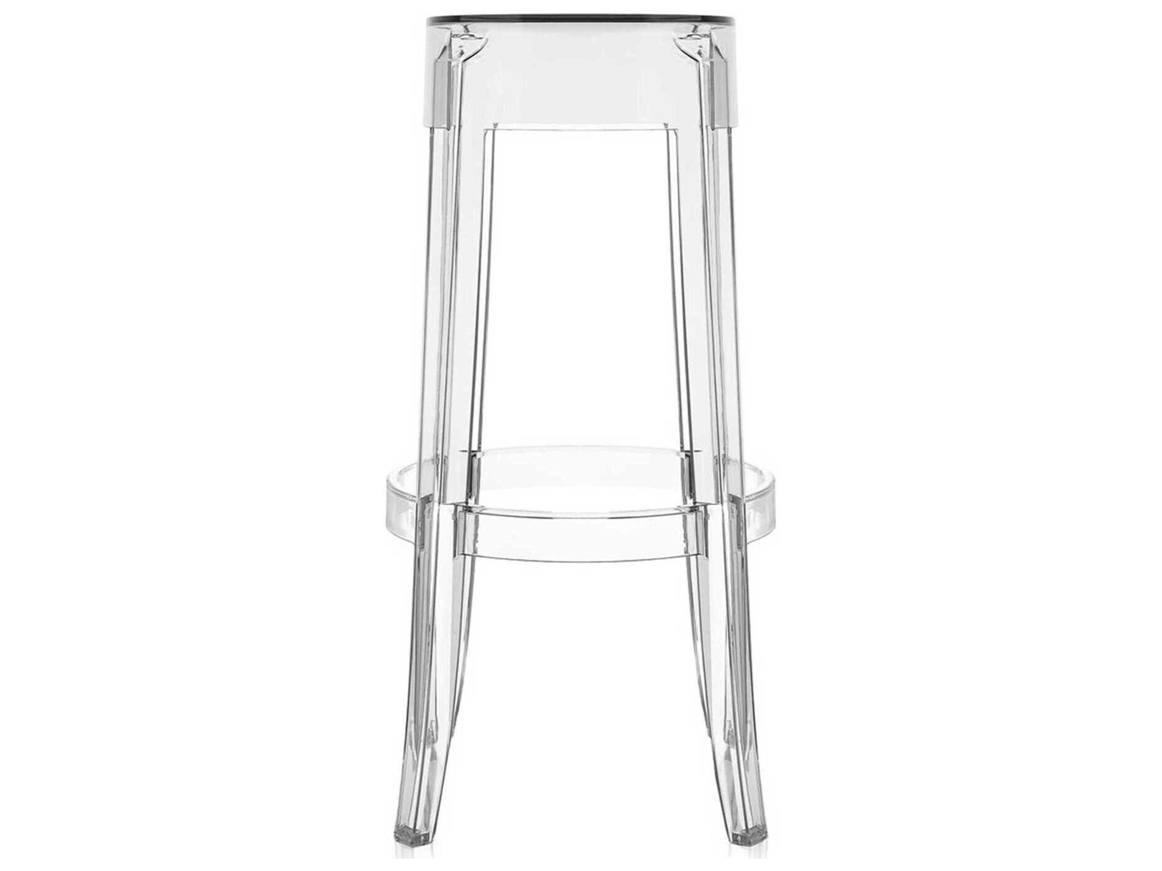 Kartell Charles Ghost Crystal Bar Stool  (Sold in 2)