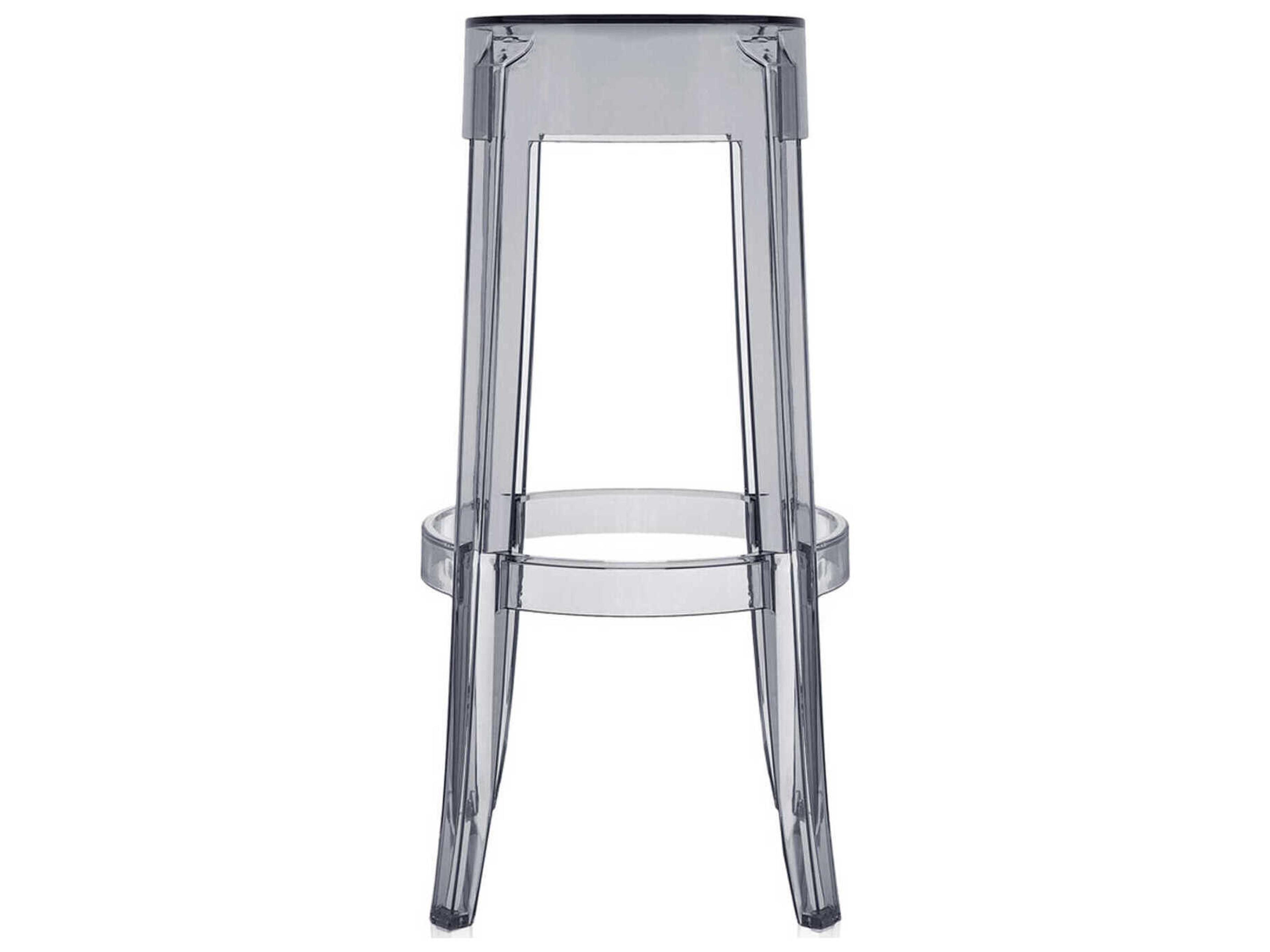 Kartell Charles Ghost Gray Bar Stool  (Sold in 2)