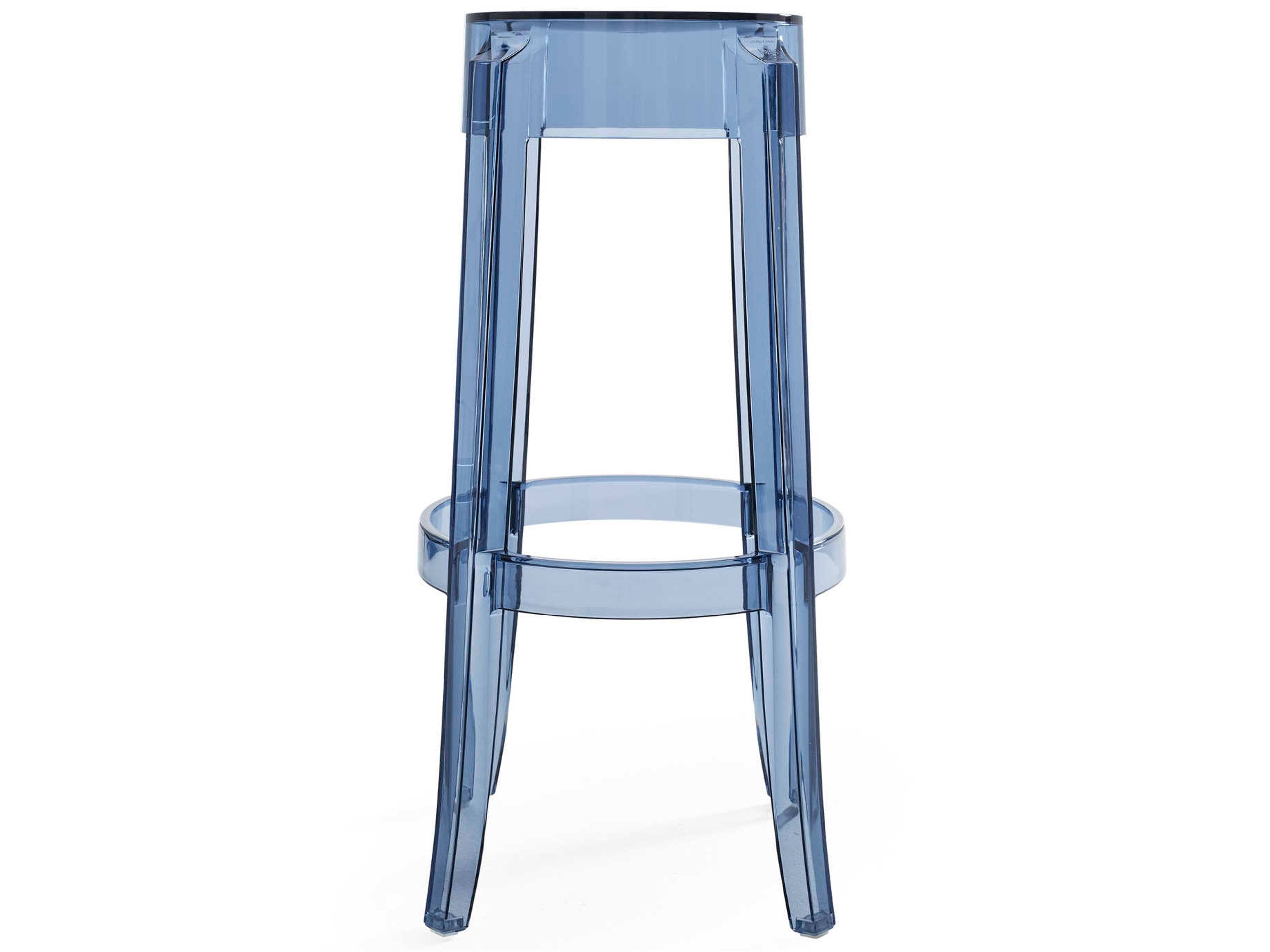 Kartell Charles Ghost Powder Blue Bar Stool  (Sold in 2)