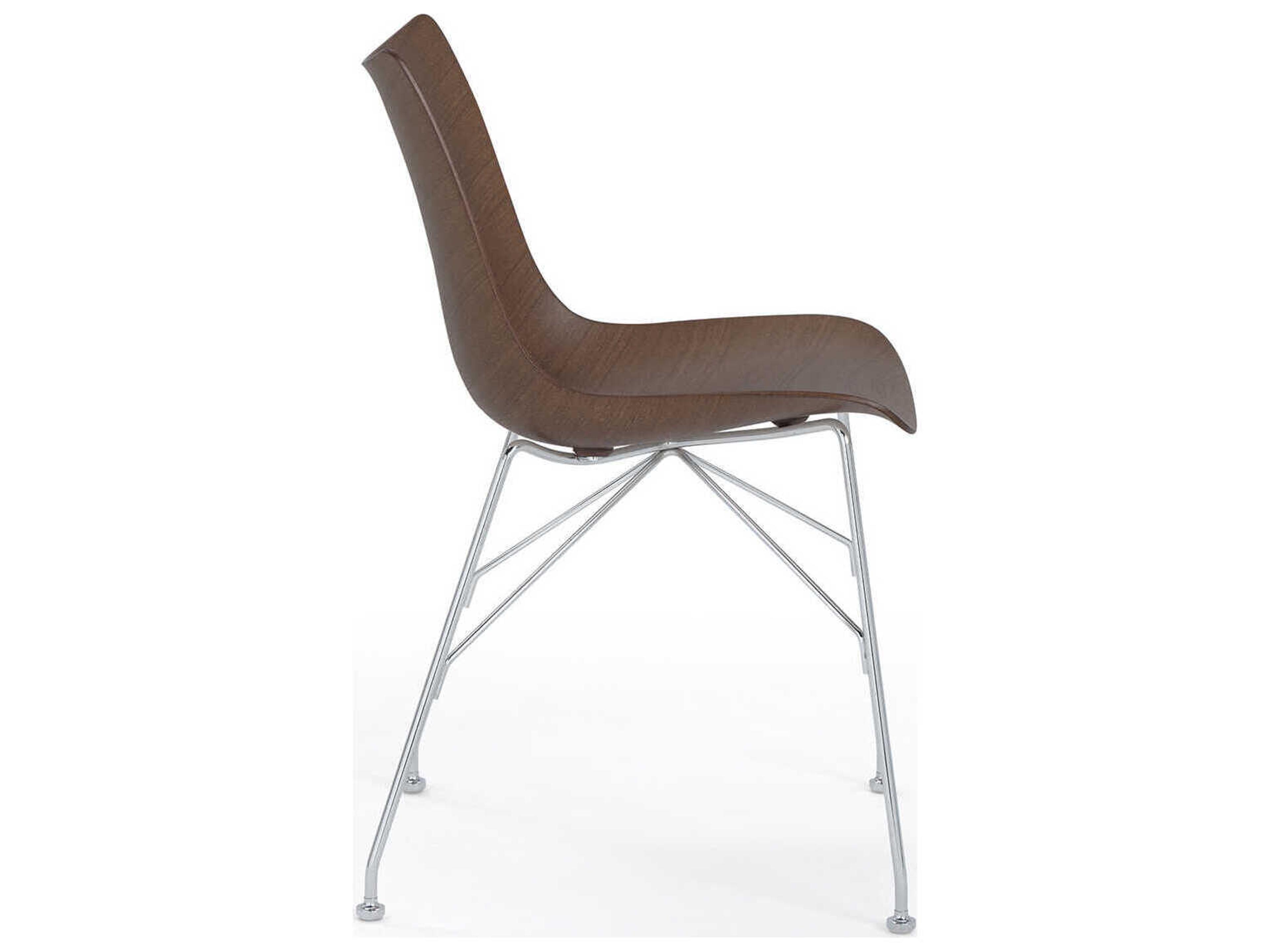 Kartell P-wood Brown Wood Computer Office Chair