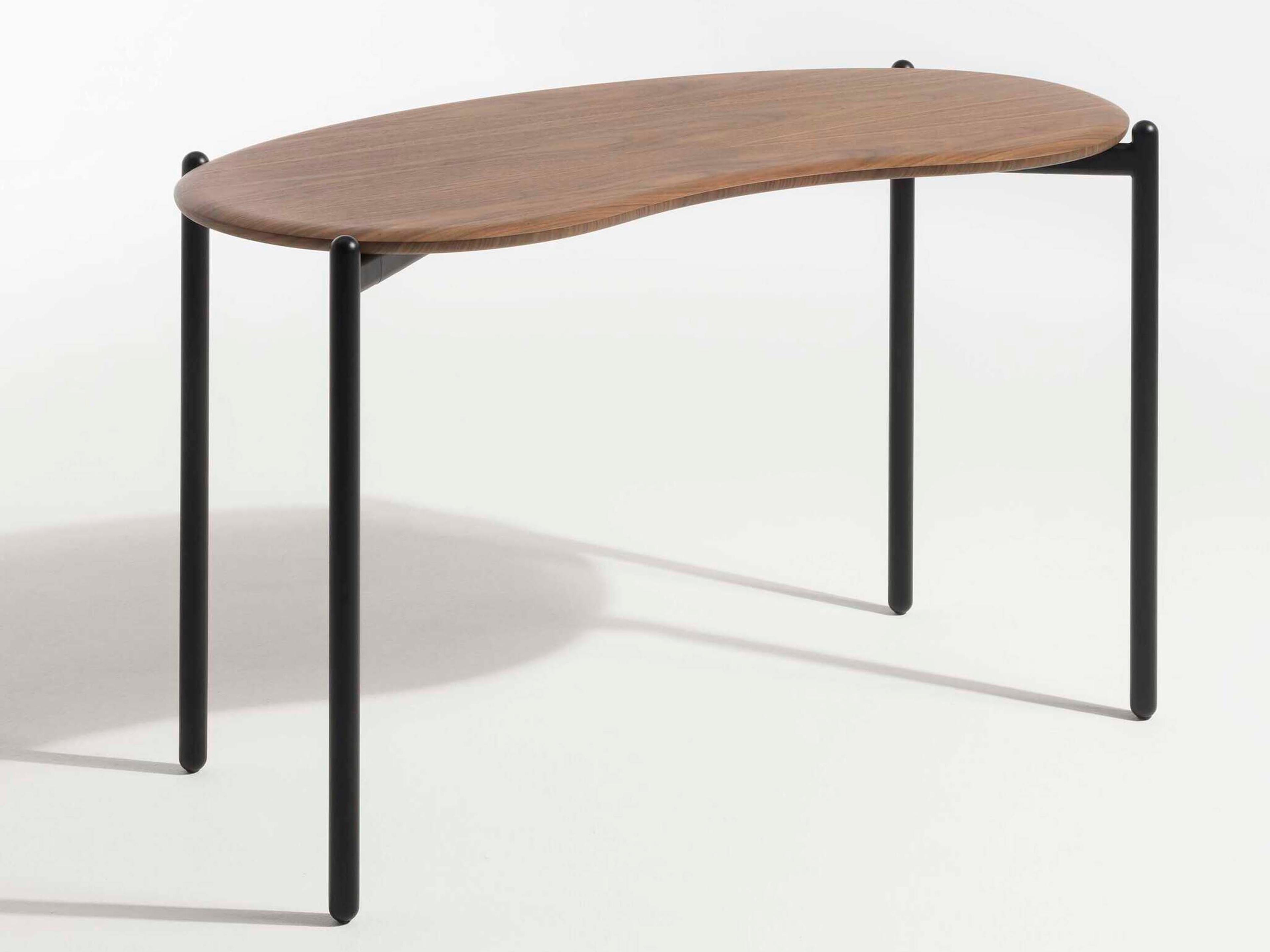 Lunat Walnut Black Brown Computer Desk