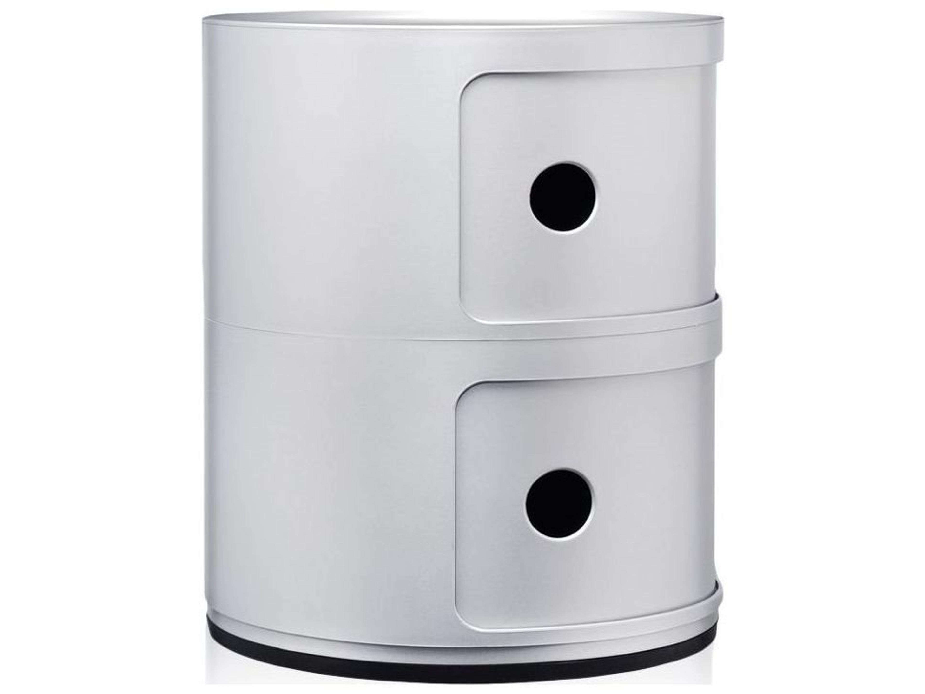 Kartell Componibili Silver File Cabinet