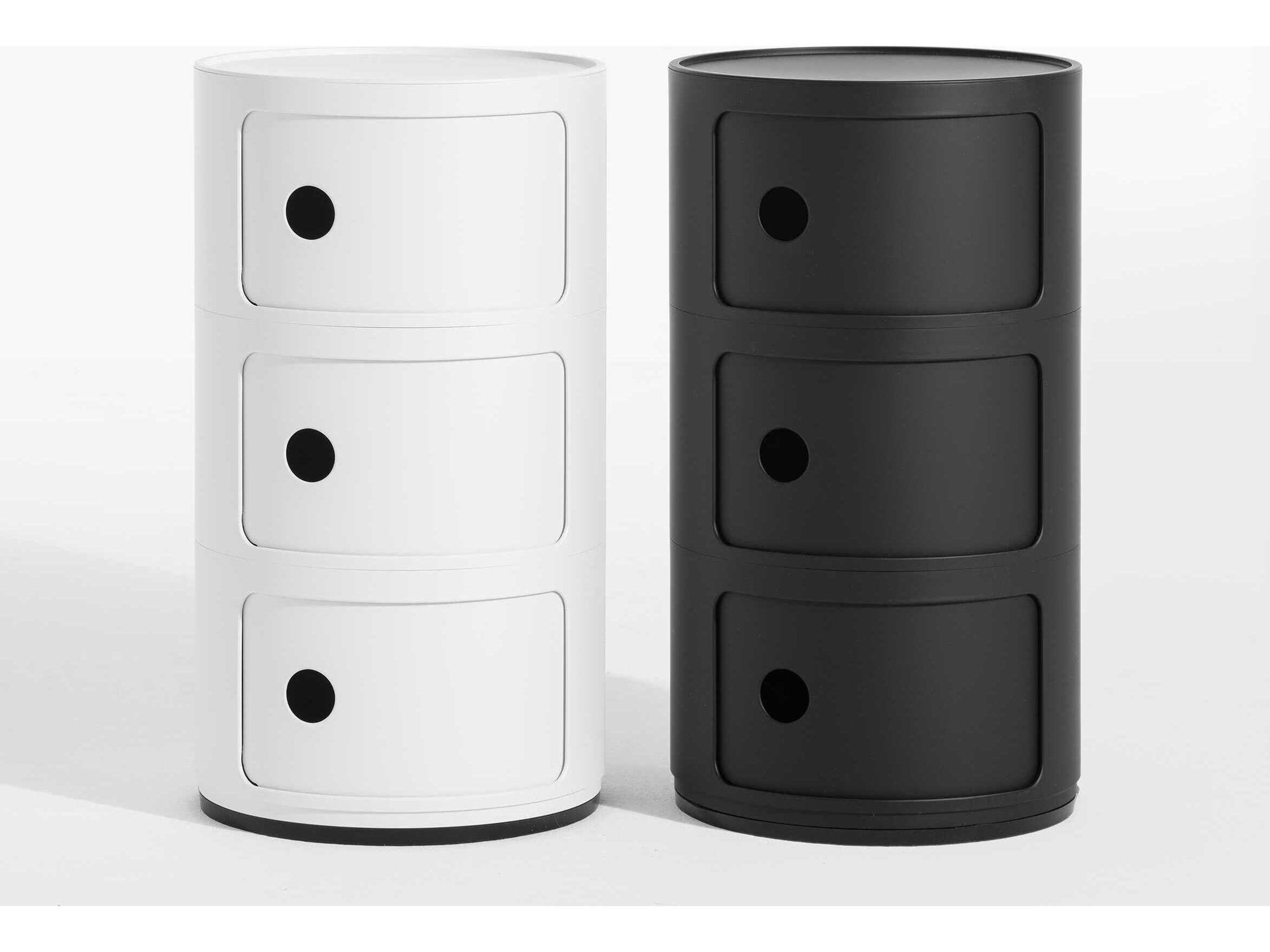 Kartell Componibili Recycled Matte White File Cabinet