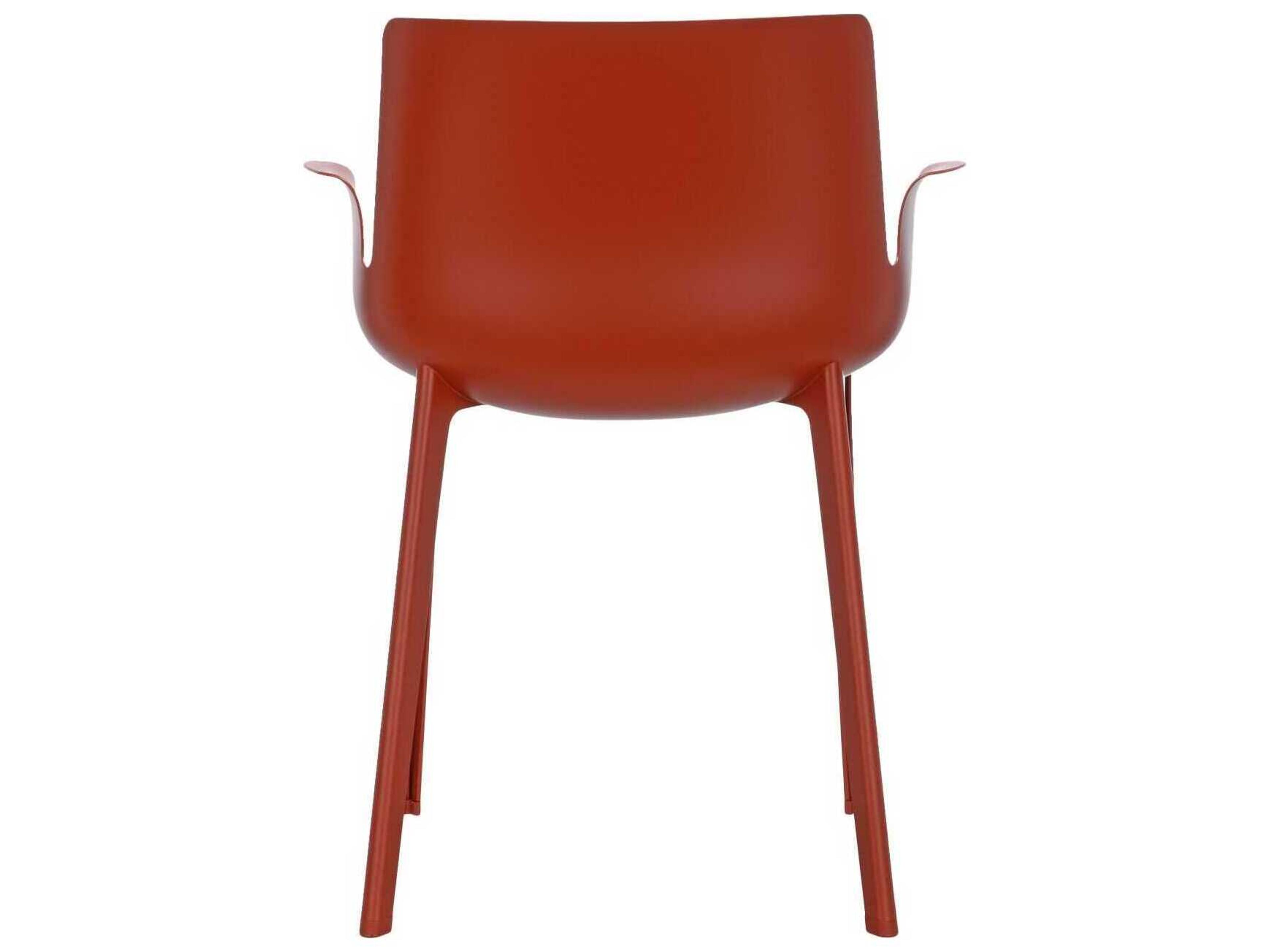 Kartell Piuma Orange Arm Dining Chair