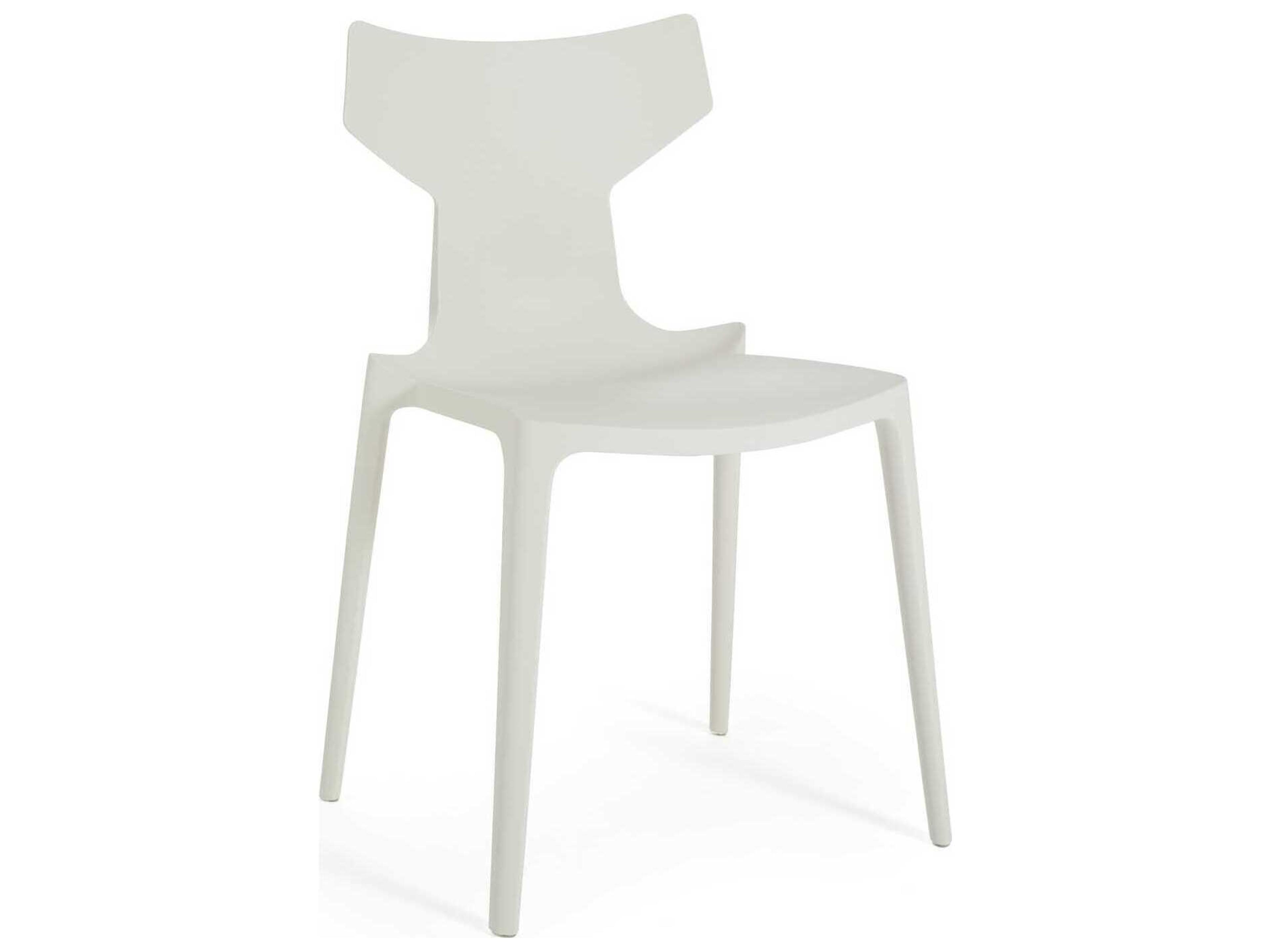 Re-chair White Side Dining Chair  (Sold in 2)