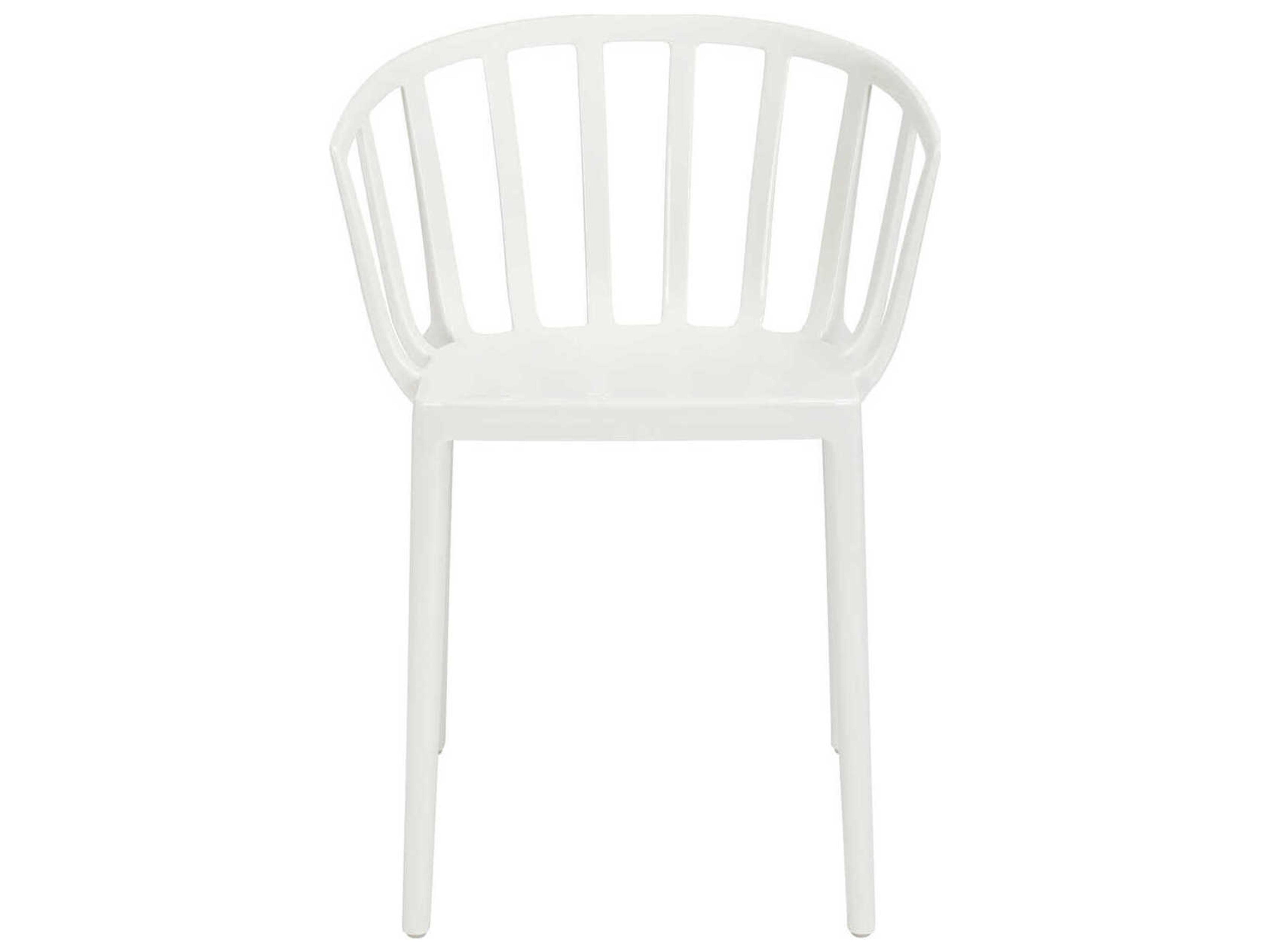 Kartell Venice White Arm Dining Chair  (Sold in 2)