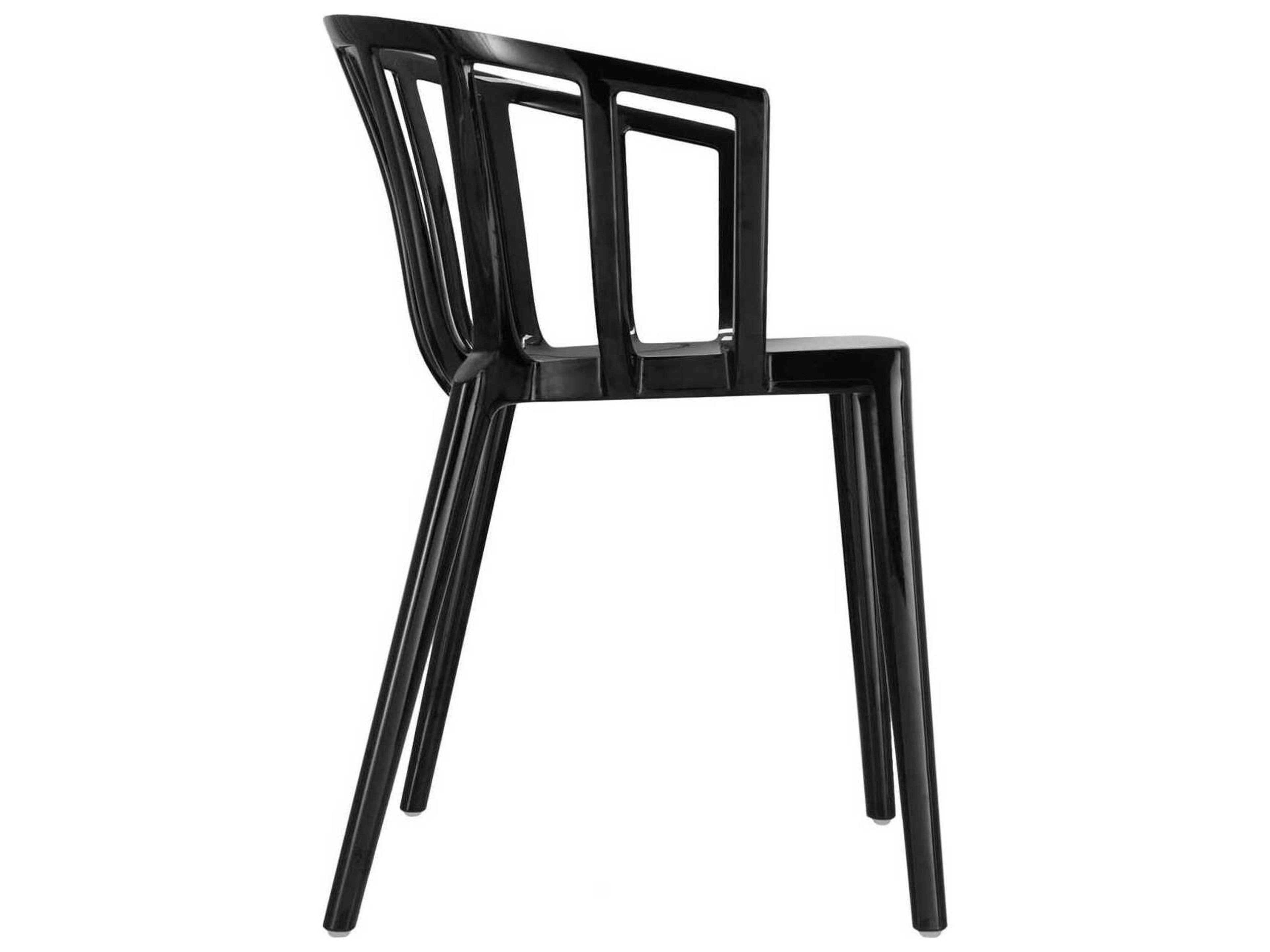 Kartell Venice Black Arm Dining Chair  (Sold in 2)