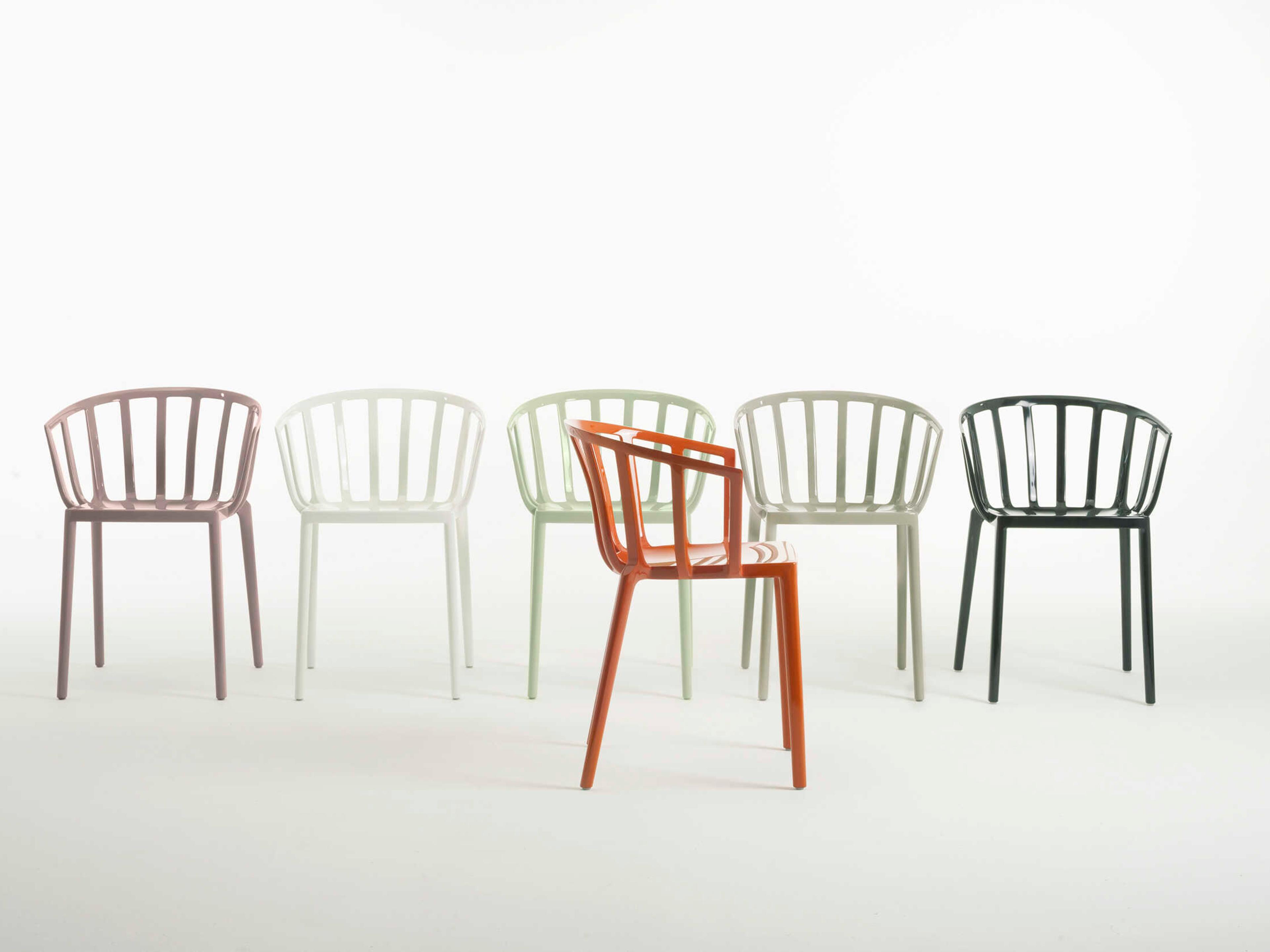 Kartell Venice Gray Arm Dining Chair  (Sold in 2)