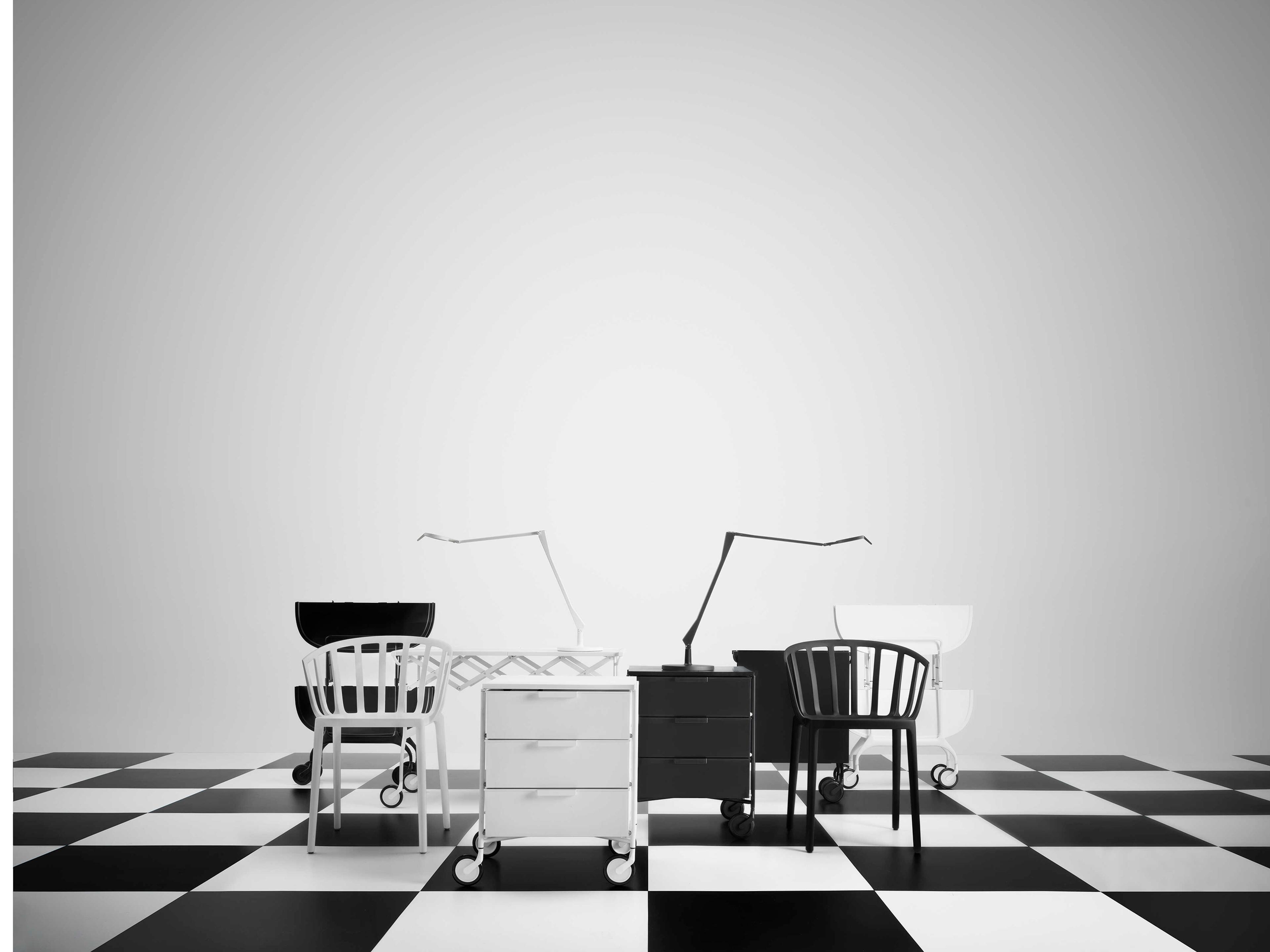 Kartell Venice White Arm Dining Chair  (Sold in 2)