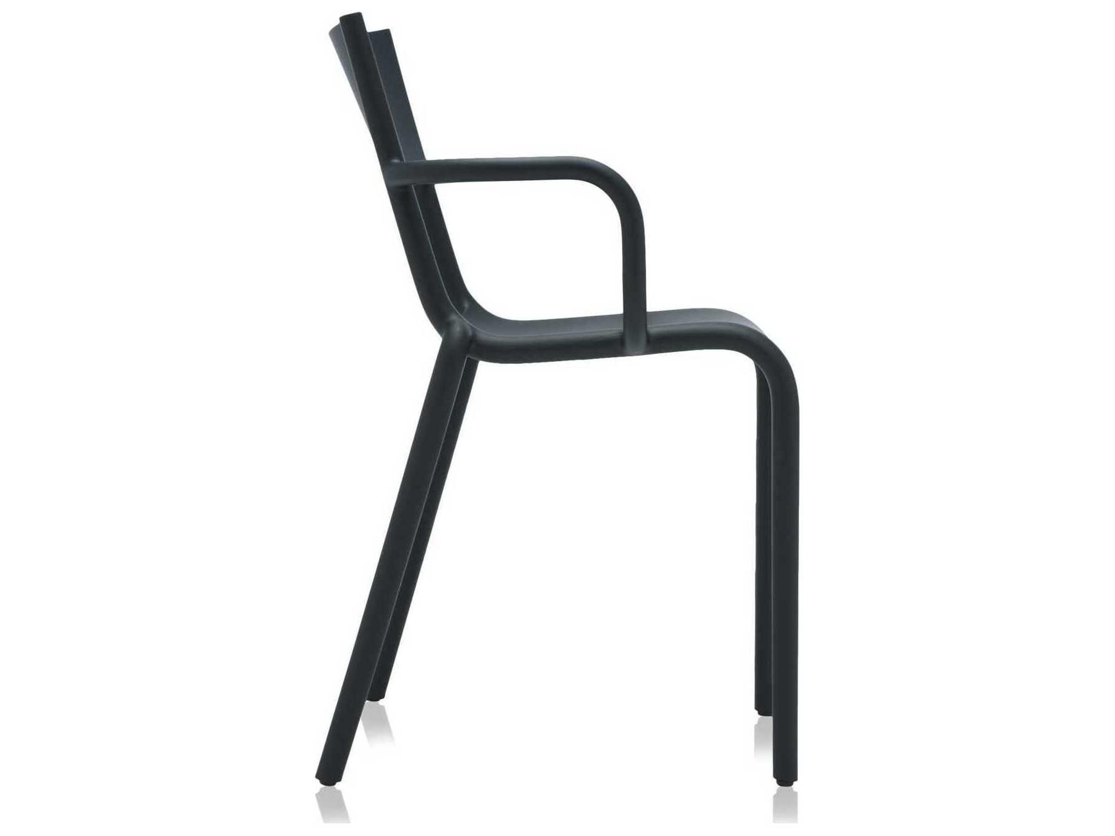 Kartell Generic A Black Arm Dining Chair  (Sold in 2)