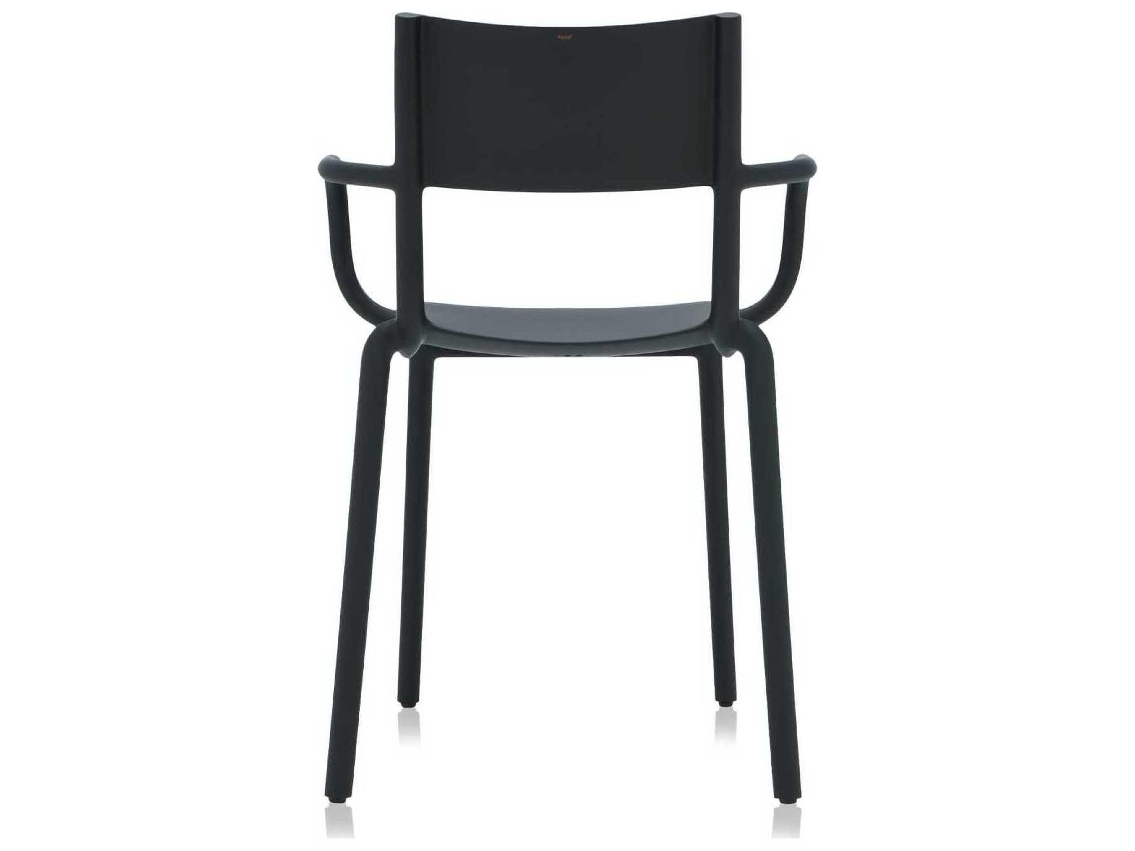Kartell Generic A Black Arm Dining Chair  (Sold in 2)