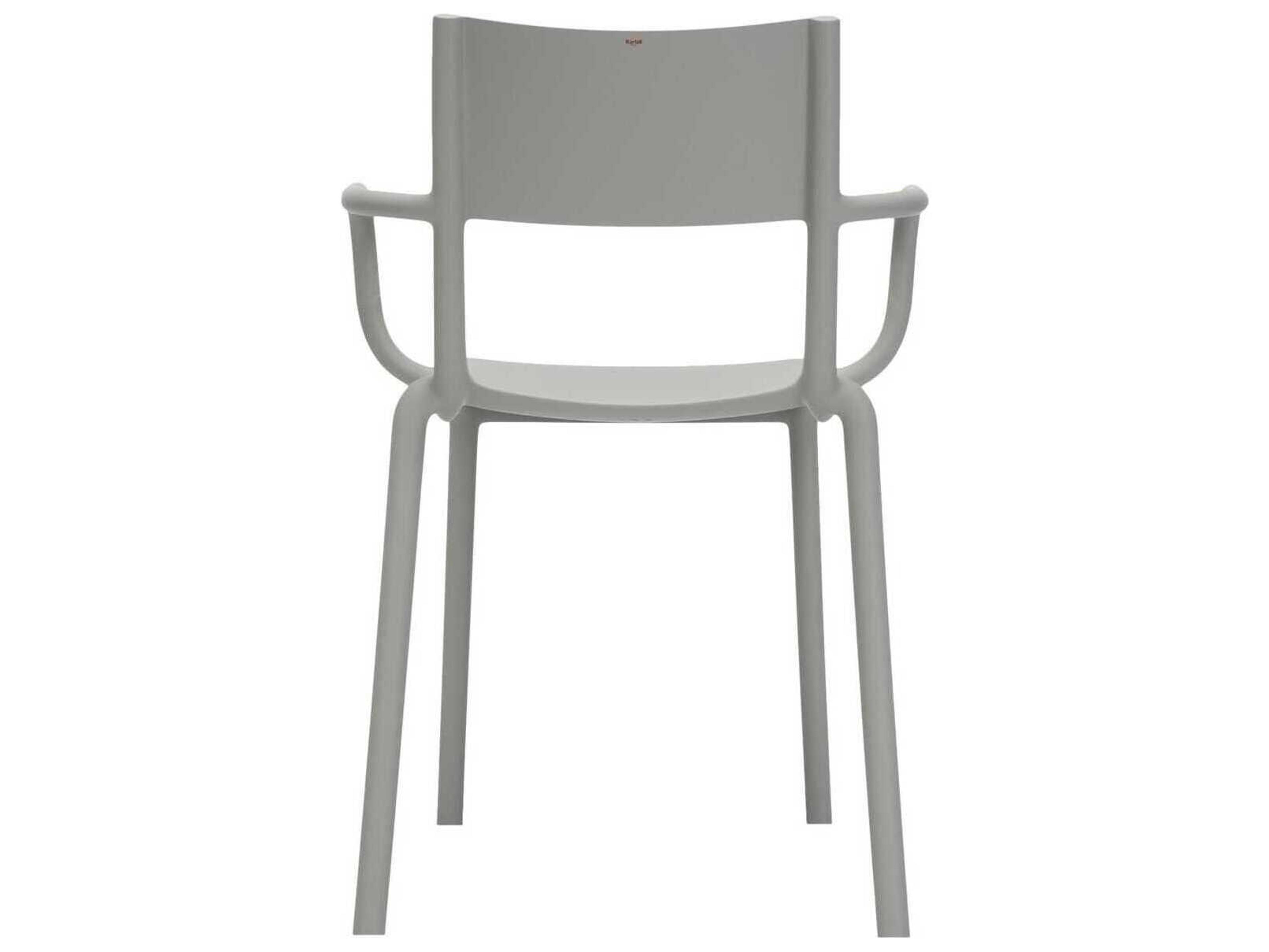 Kartell Generic A Gray Arm Dining Chair  (Sold in 2)
