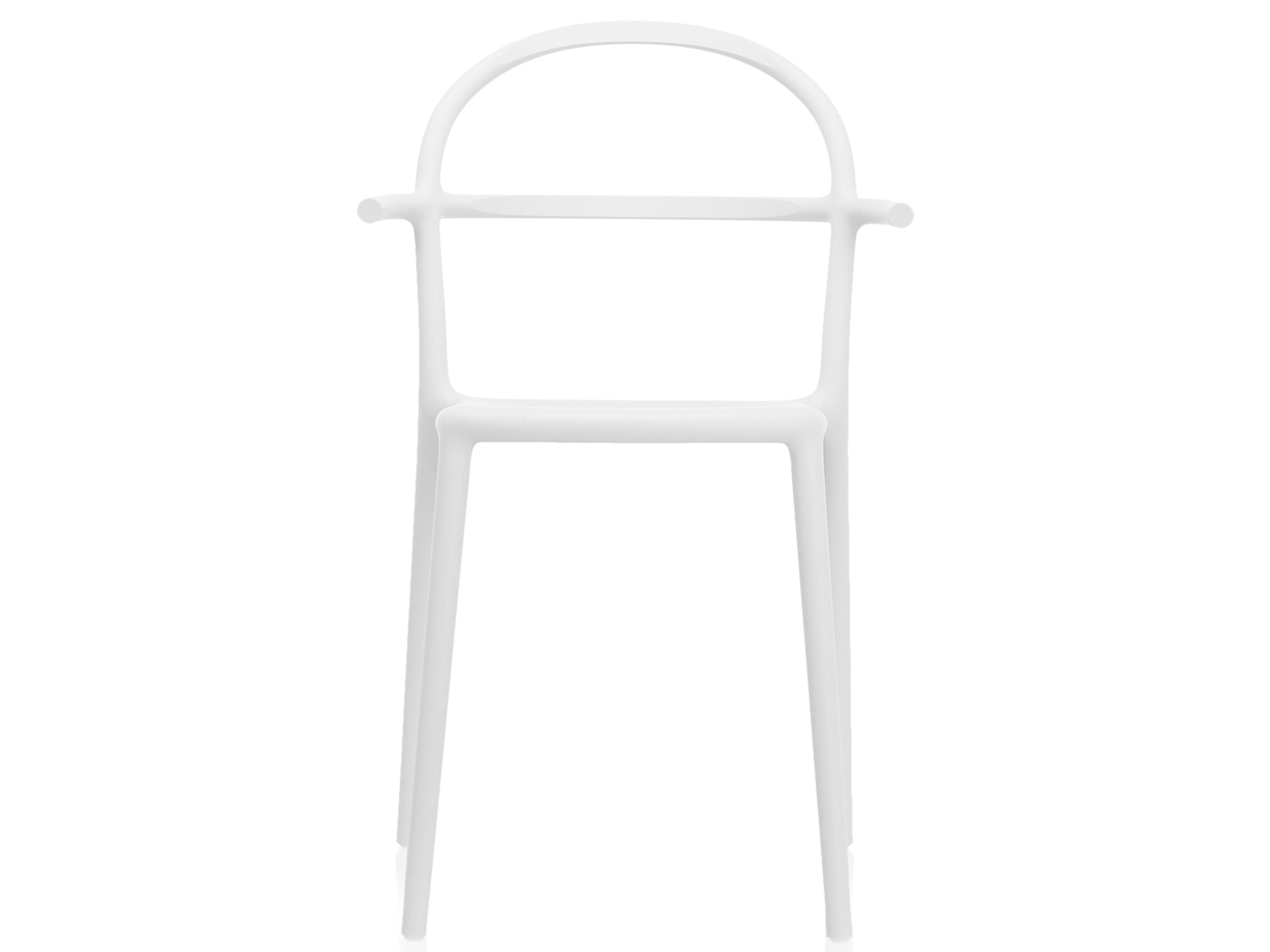 Kartell Generic White Arm Dining Chair  (Sold in 2)
