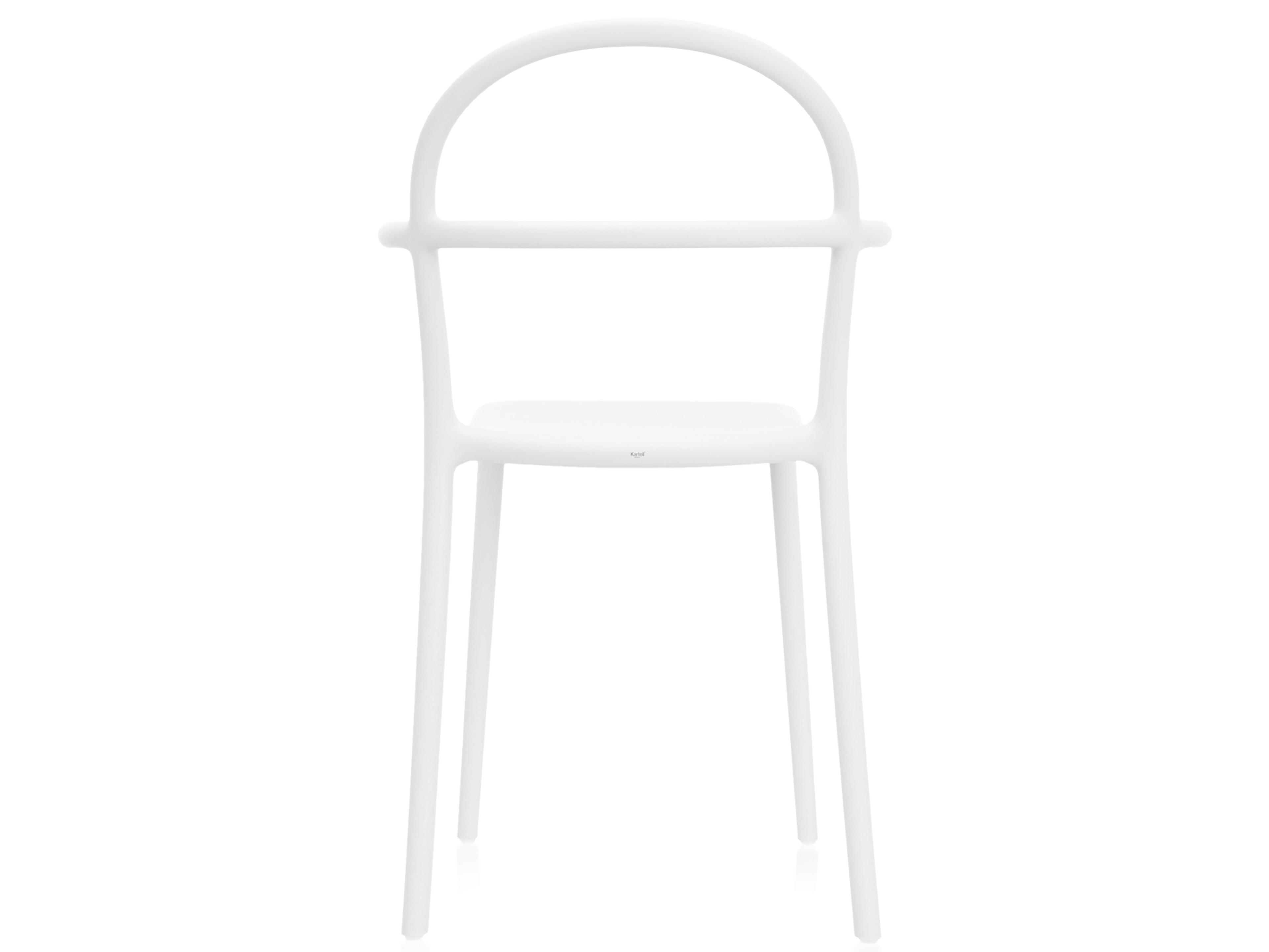 Kartell Generic White Arm Dining Chair  (Sold in 2)