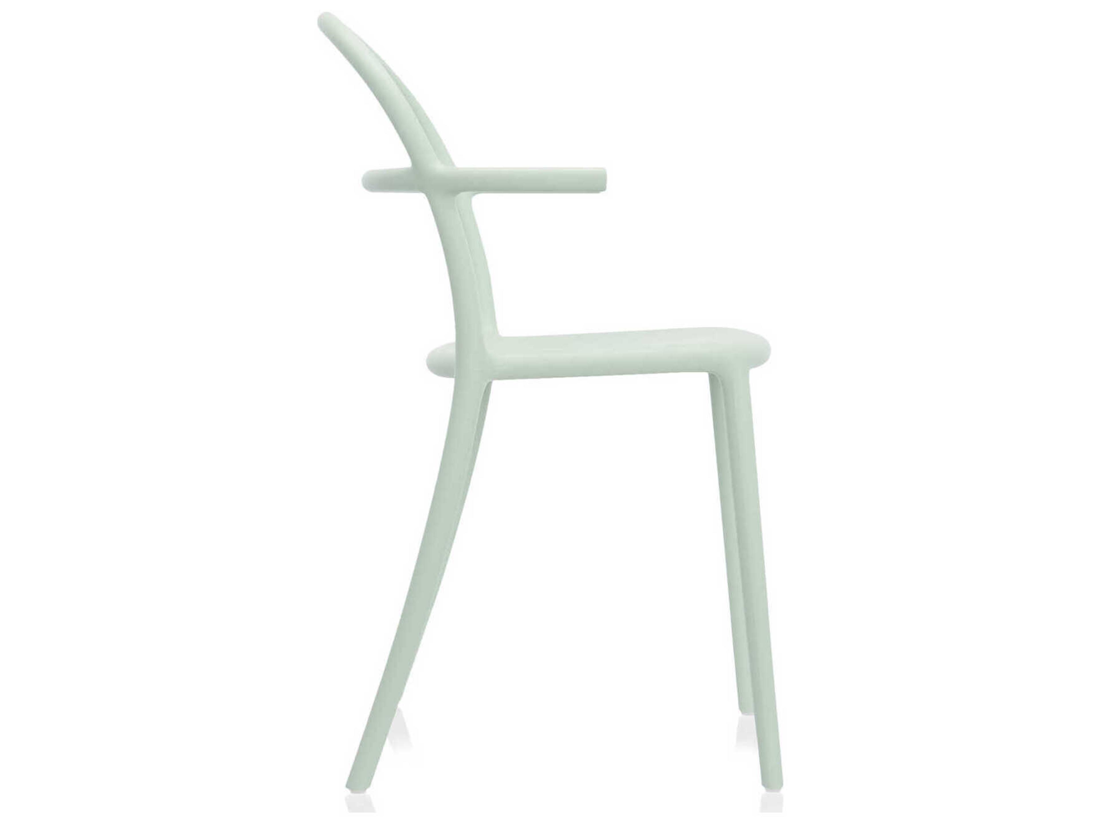 Kartell Generic C Green Arm Dining Chair  (Sold in 2)
